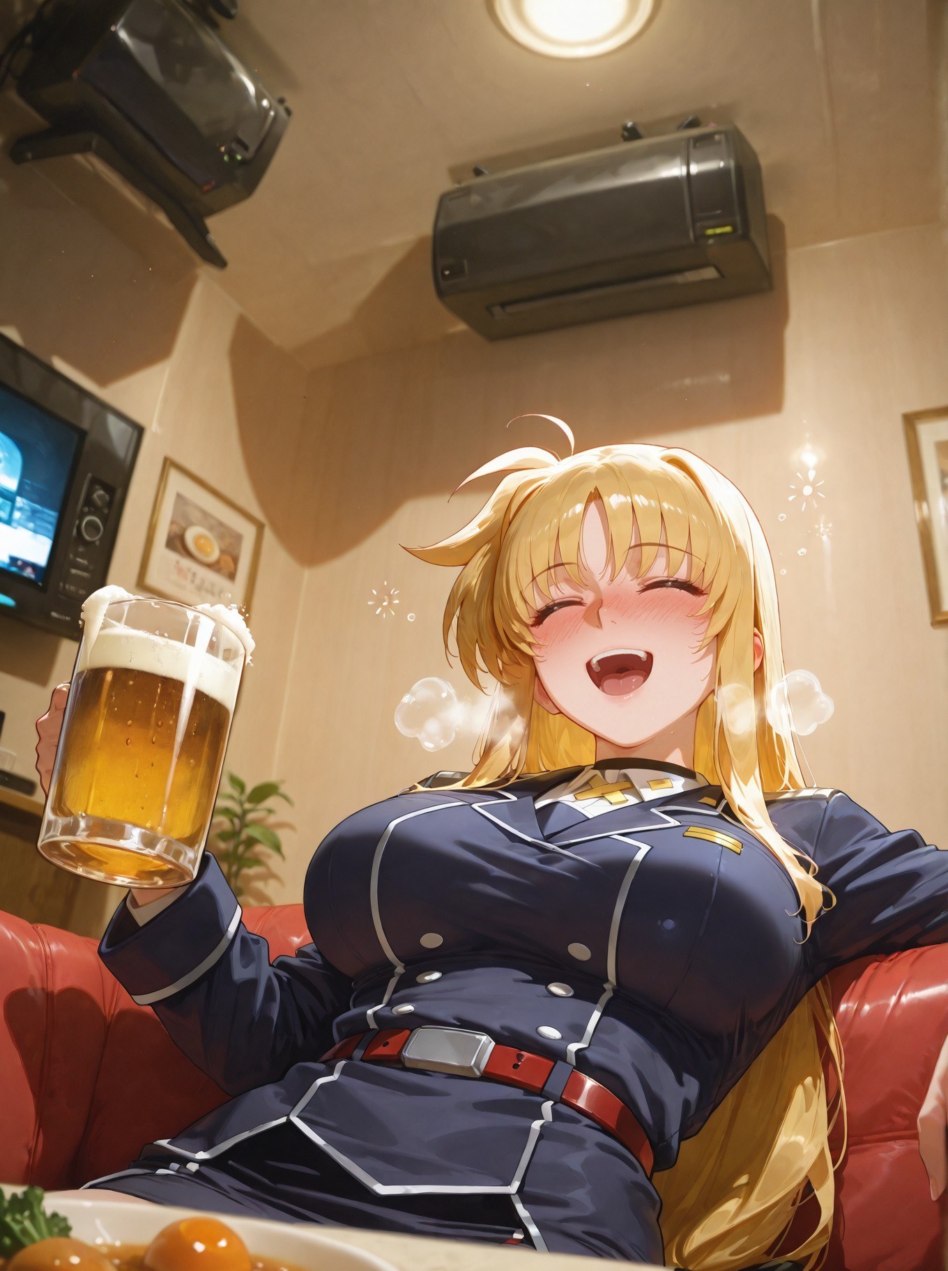 AI Generated Anime Girl - 魔法少女奈叶 菲特·泰斯特罗莎：黑丝蕾丝内衣紧身衣角色图集 357P