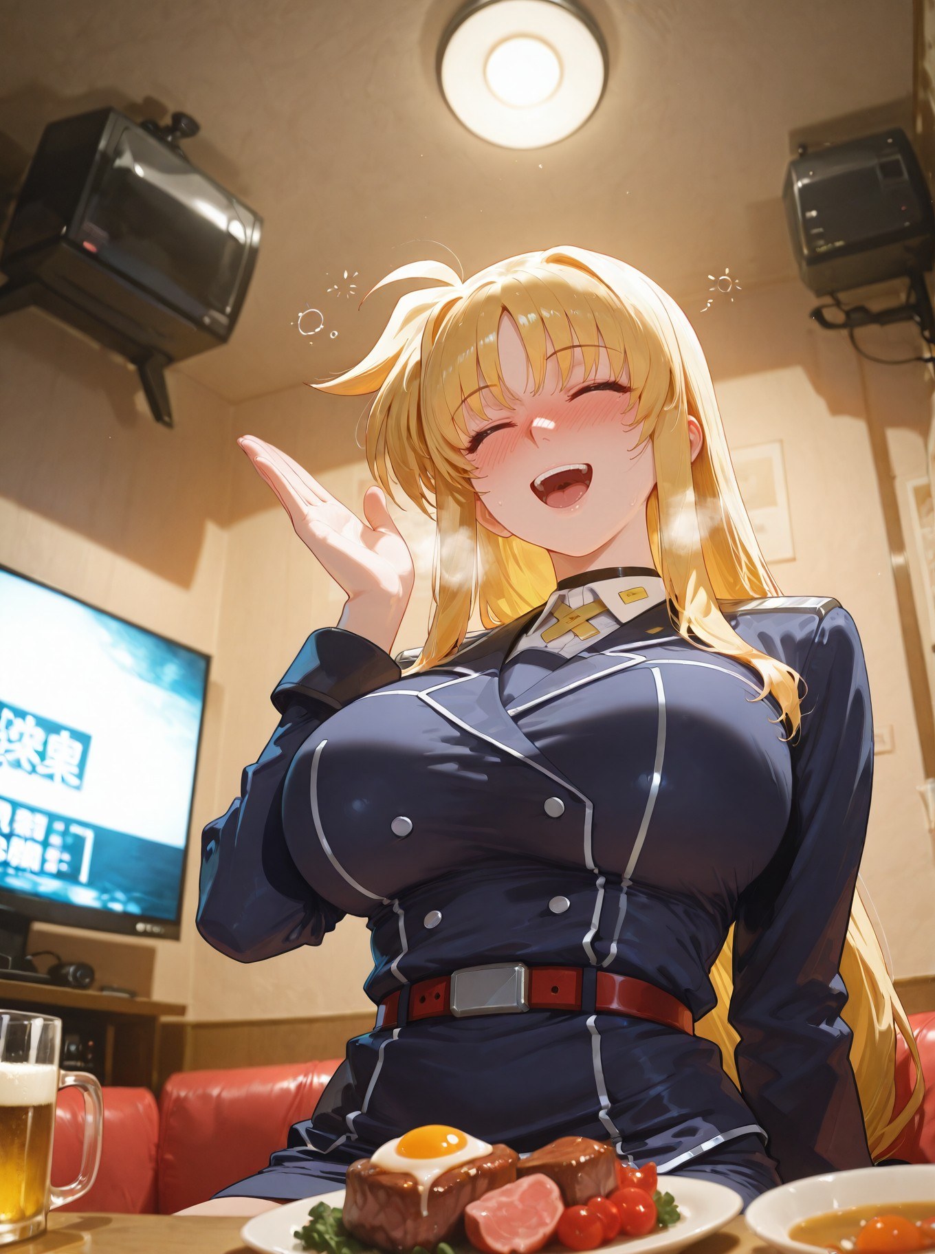 AI Generated Anime Girl - 魔法少女奈叶 菲特·泰斯特罗莎：黑丝蕾丝内衣紧身衣角色图集 357P