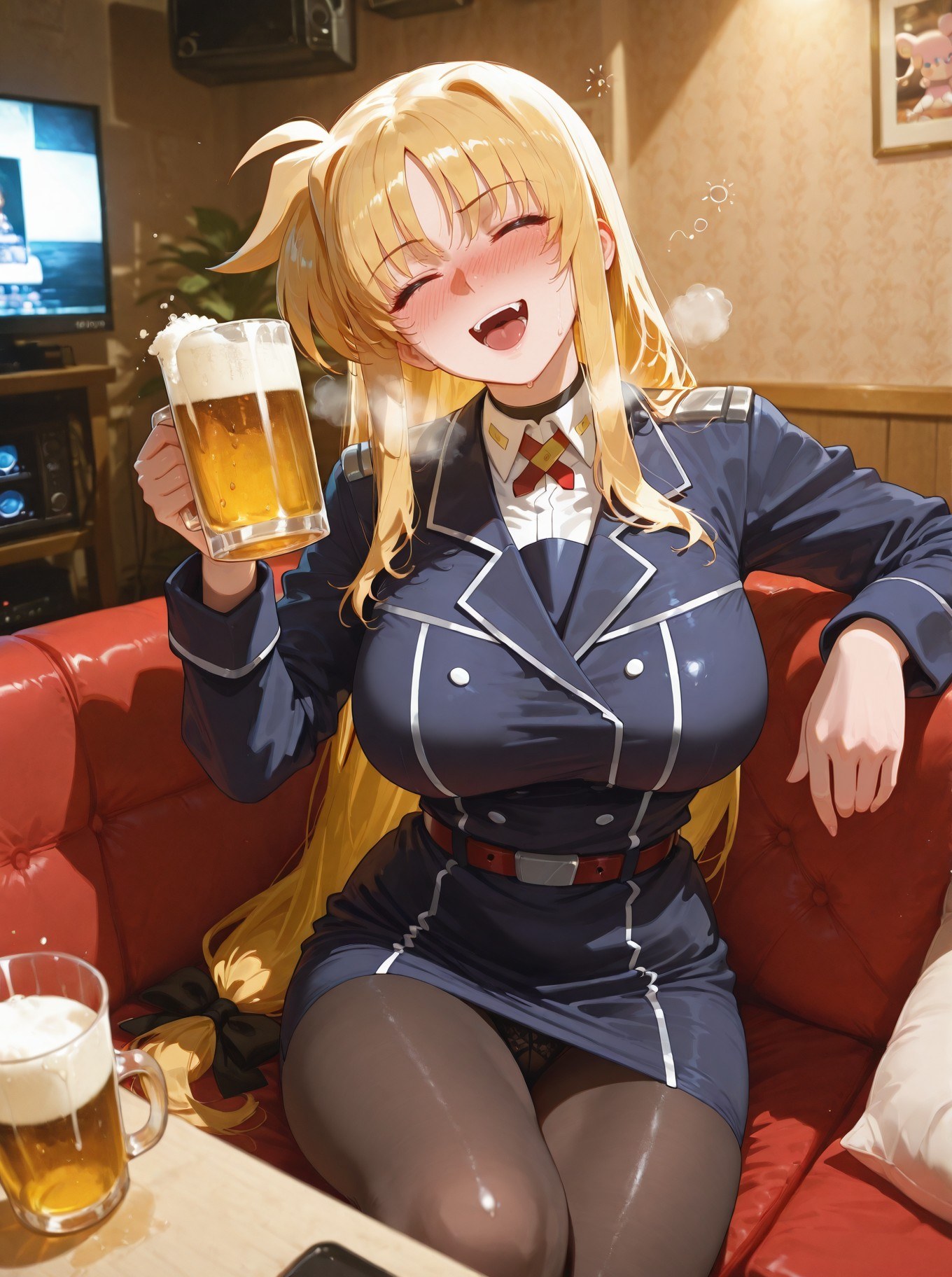 AI Generated Anime Girl - 마법소녀 리리컬 나노하 페이트 테스타로사 블랙 스타킹 란제리 갤러리 357P