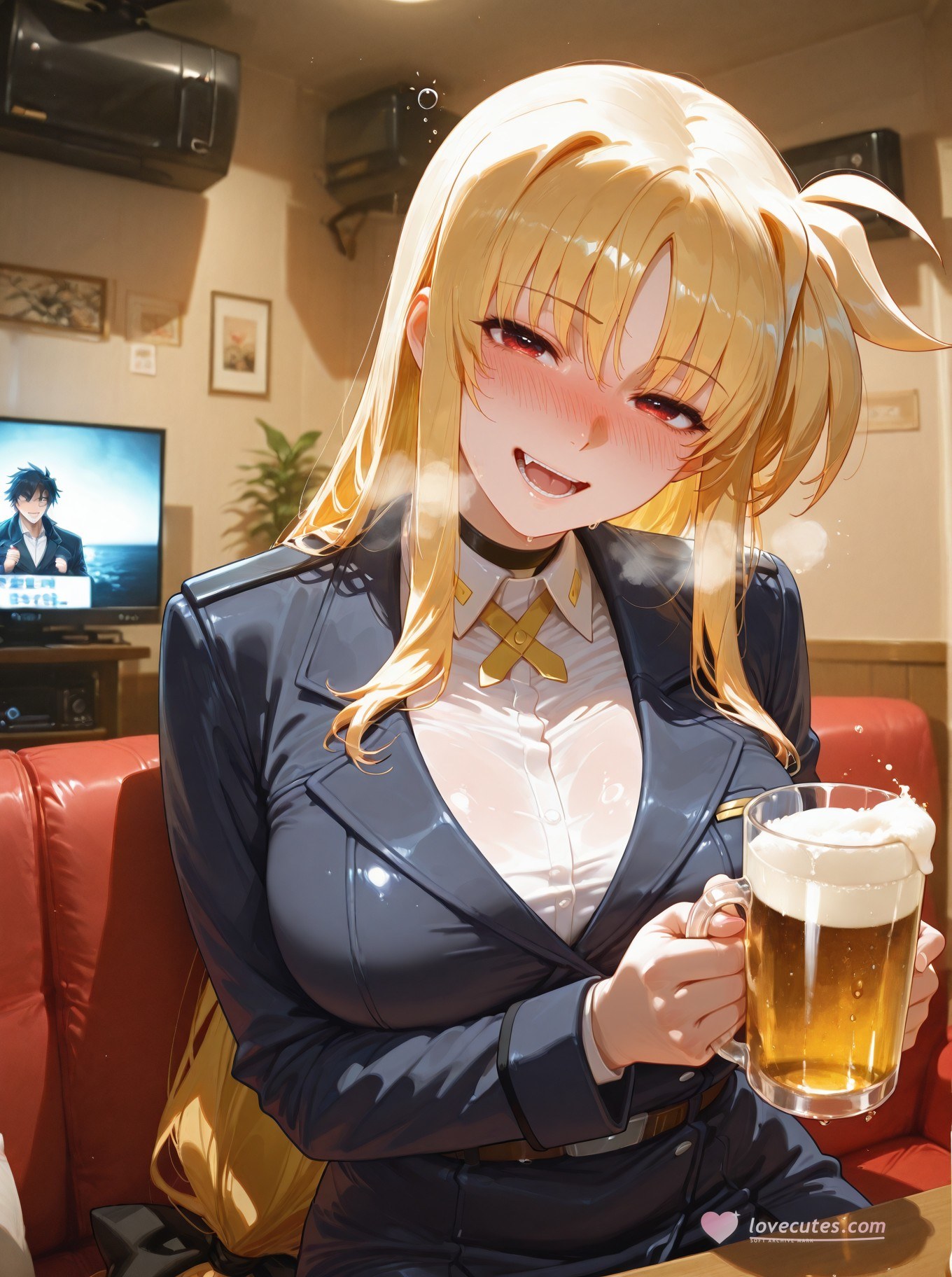 AI Generated Anime Girl - 마법소녀 리리컬 나노하 페이트 테스타로사 블랙 스타킹 란제리 갤러리 357P