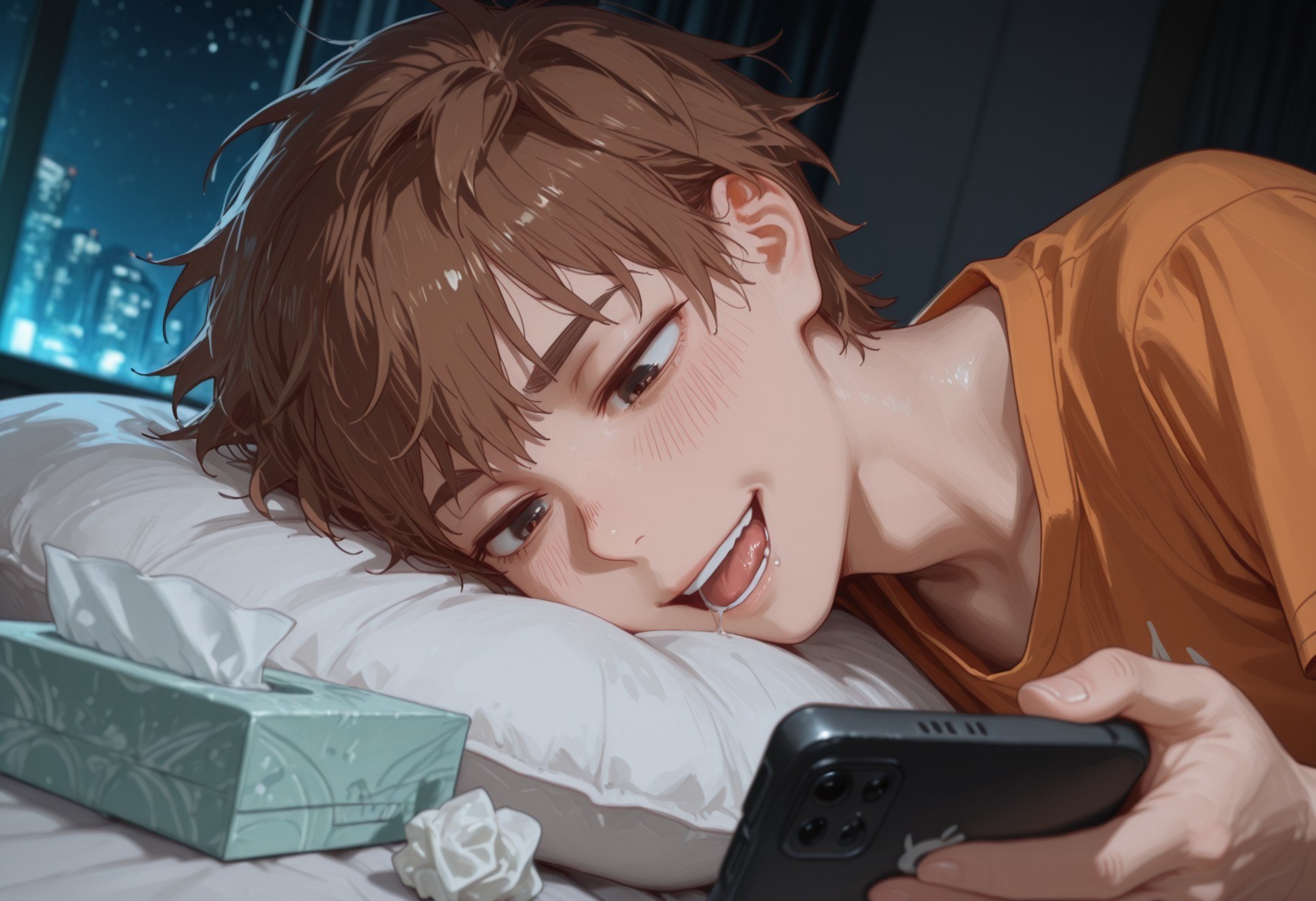 AI Generated Anime Girl - 租借女友 水原千鶴：白絲蕾絲內衣緊身衣學生裝濕身圖集 501P