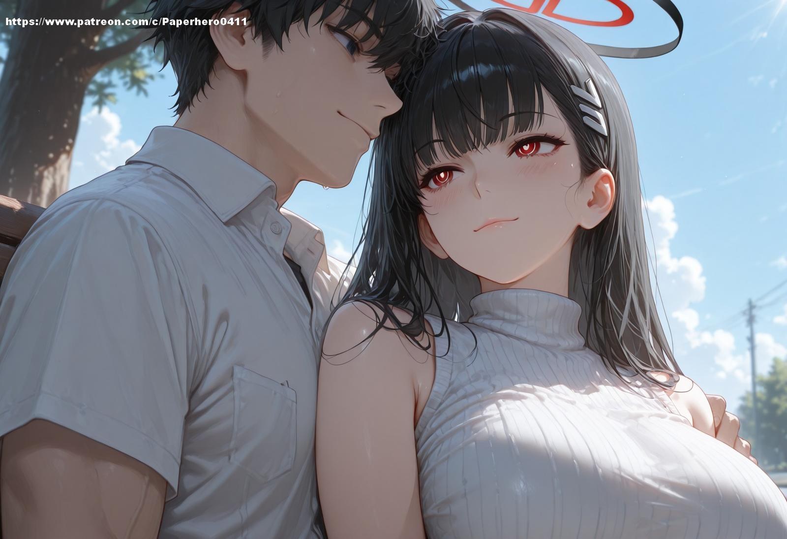 AI Porn - 碧蓝档案 调月莉音：黑丝蕾丝内衣浴室湿身 AI 裸图图库 237P