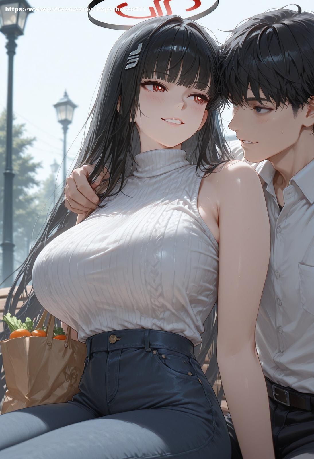 AI Porn - ブルーアーカイブ 調月リオ Vol.4-5 黒ストッキング ランジェリー 浴室濡れ AIヌードギャラリー 238P