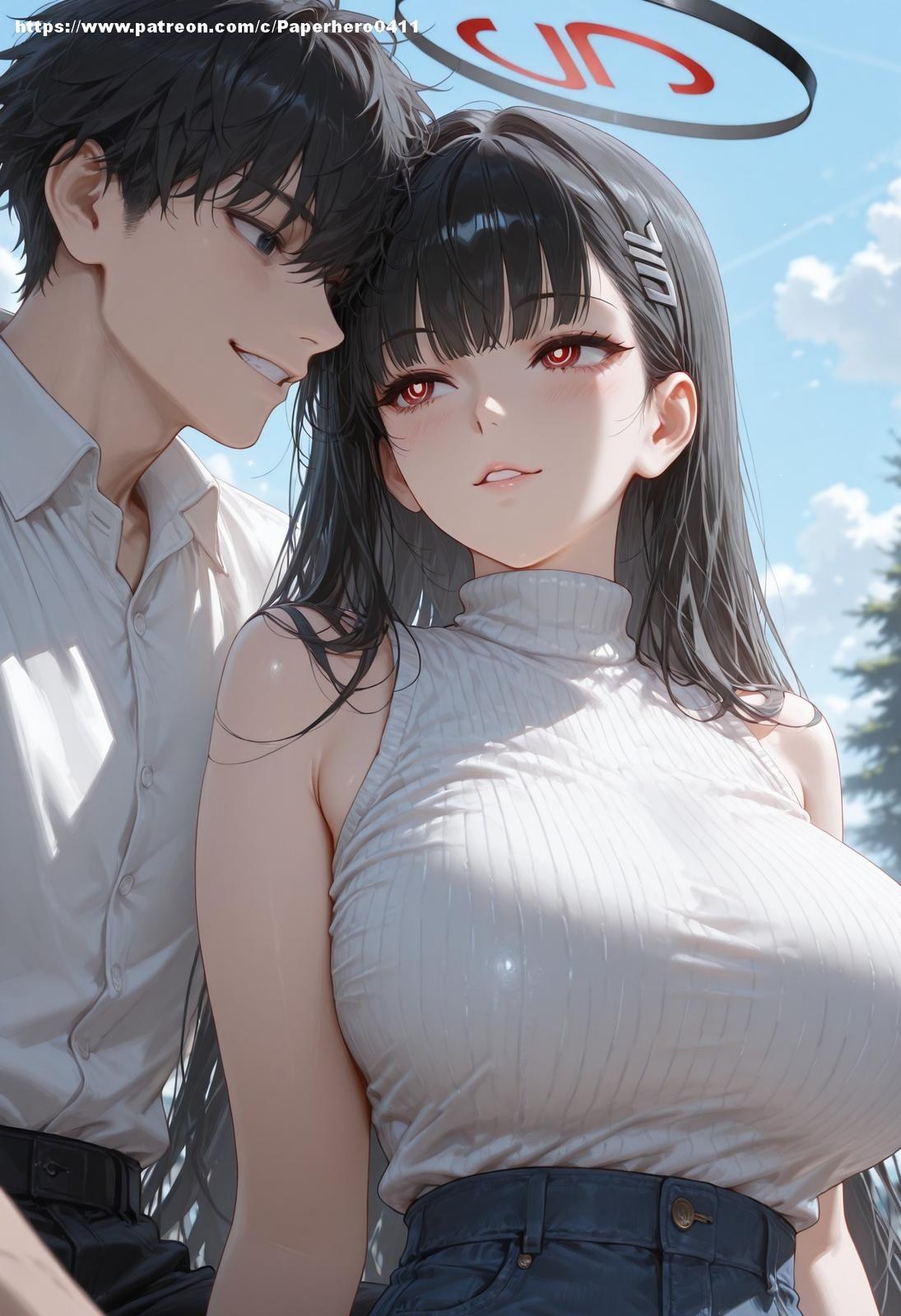 AI Porn - ブルーアーカイブ 調月リオ Vol.4-5 黒ストッキング ランジェリー 浴室濡れ AIヌードギャラリー 238P