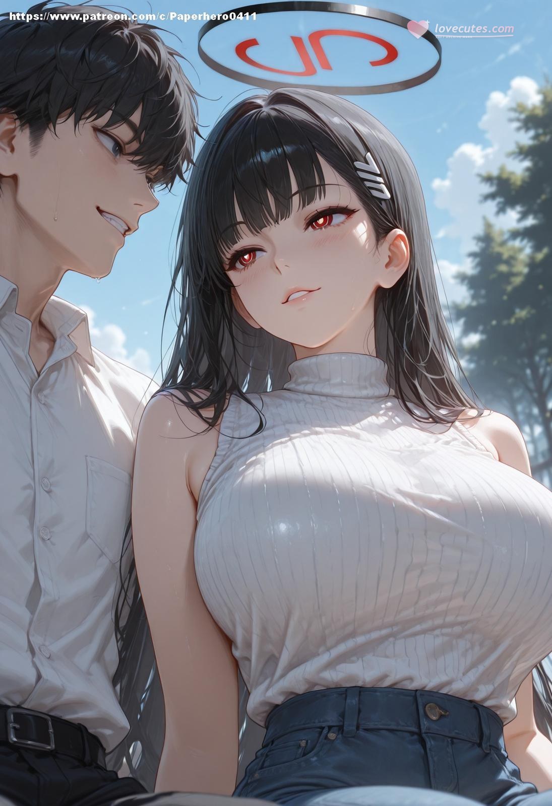 AI Porn - ブルーアーカイブ 調月リオ Vol.4-5 黒ストッキング ランジェリー 浴室濡れ AIヌードギャラリー 238P