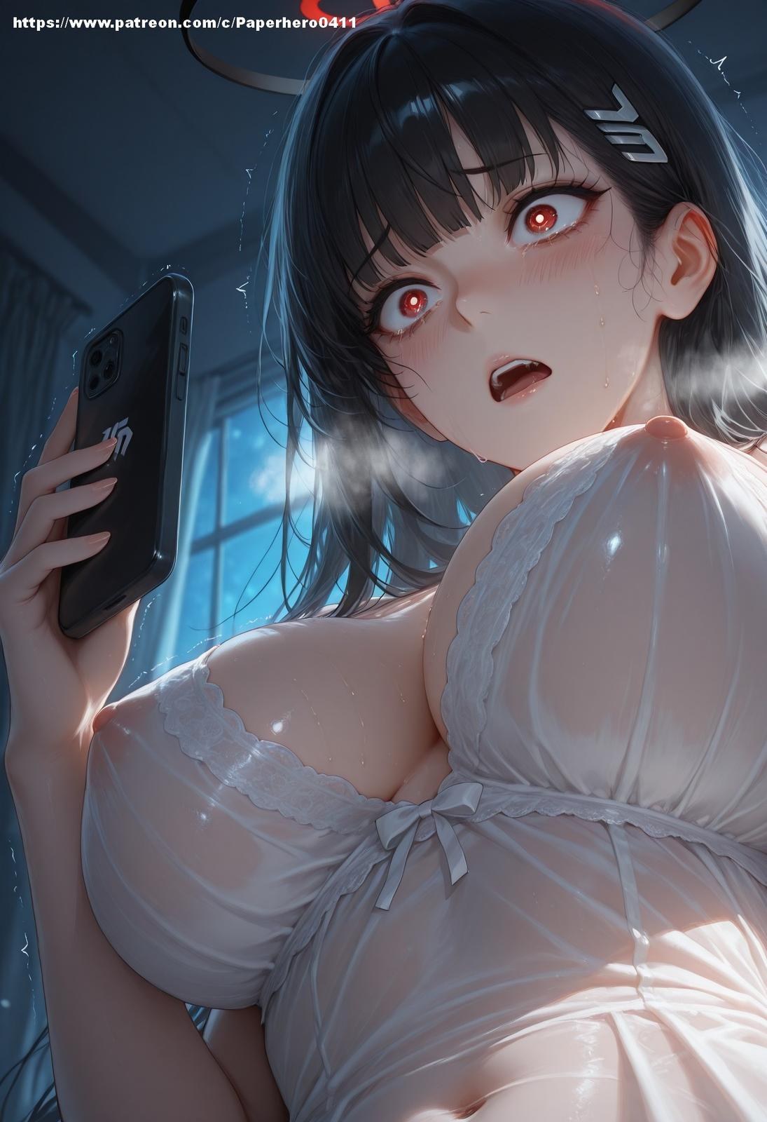 AI Porn - Blue Archive Tsukatsuki Rio Vol.4-5 ถุงน่องดำห้องน้ำ AI 238P