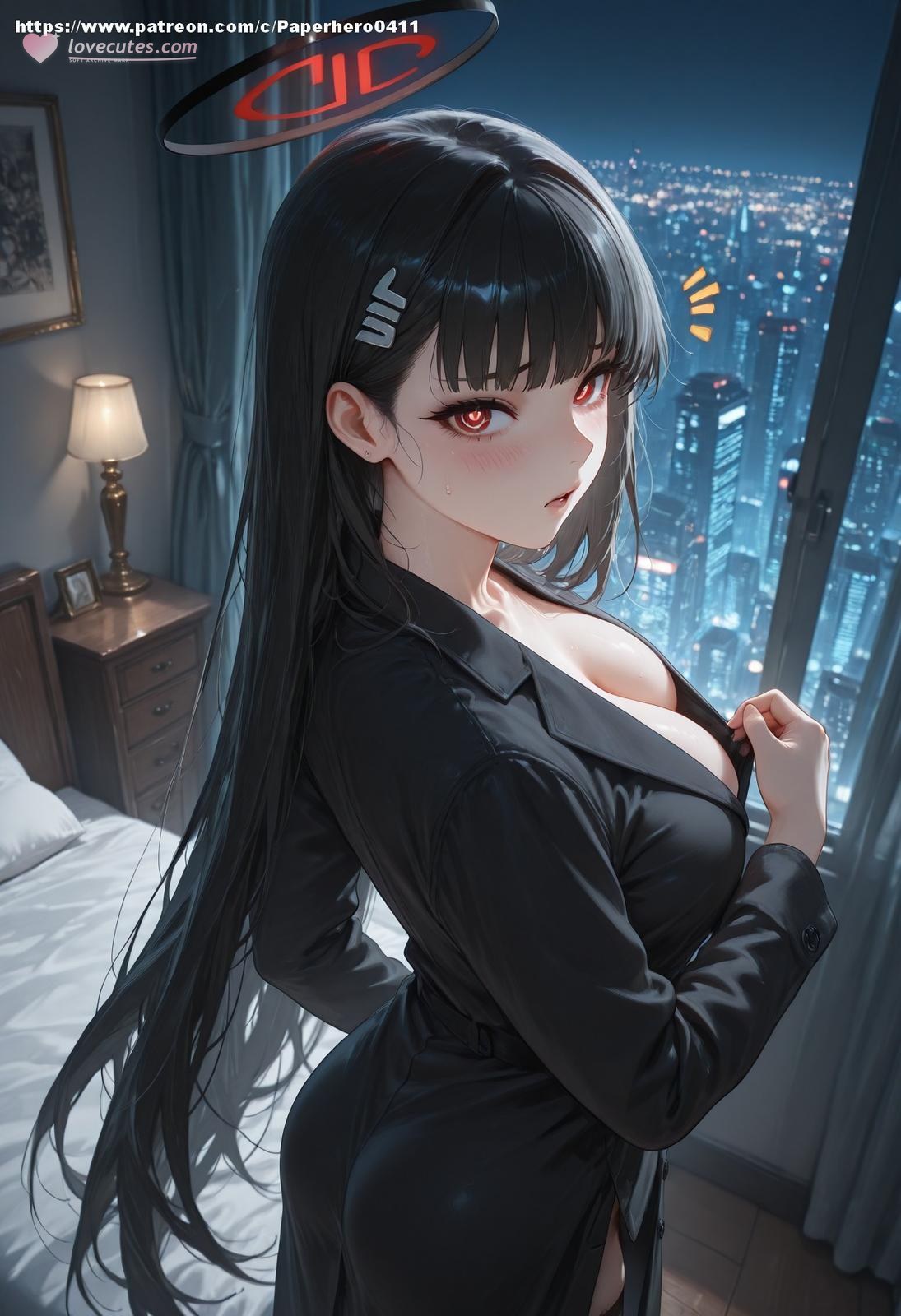AI Porn - Blue Archive Tsukatsuki Rio Vol.4-5 ถุงน่องดำห้องน้ำ AI 238P