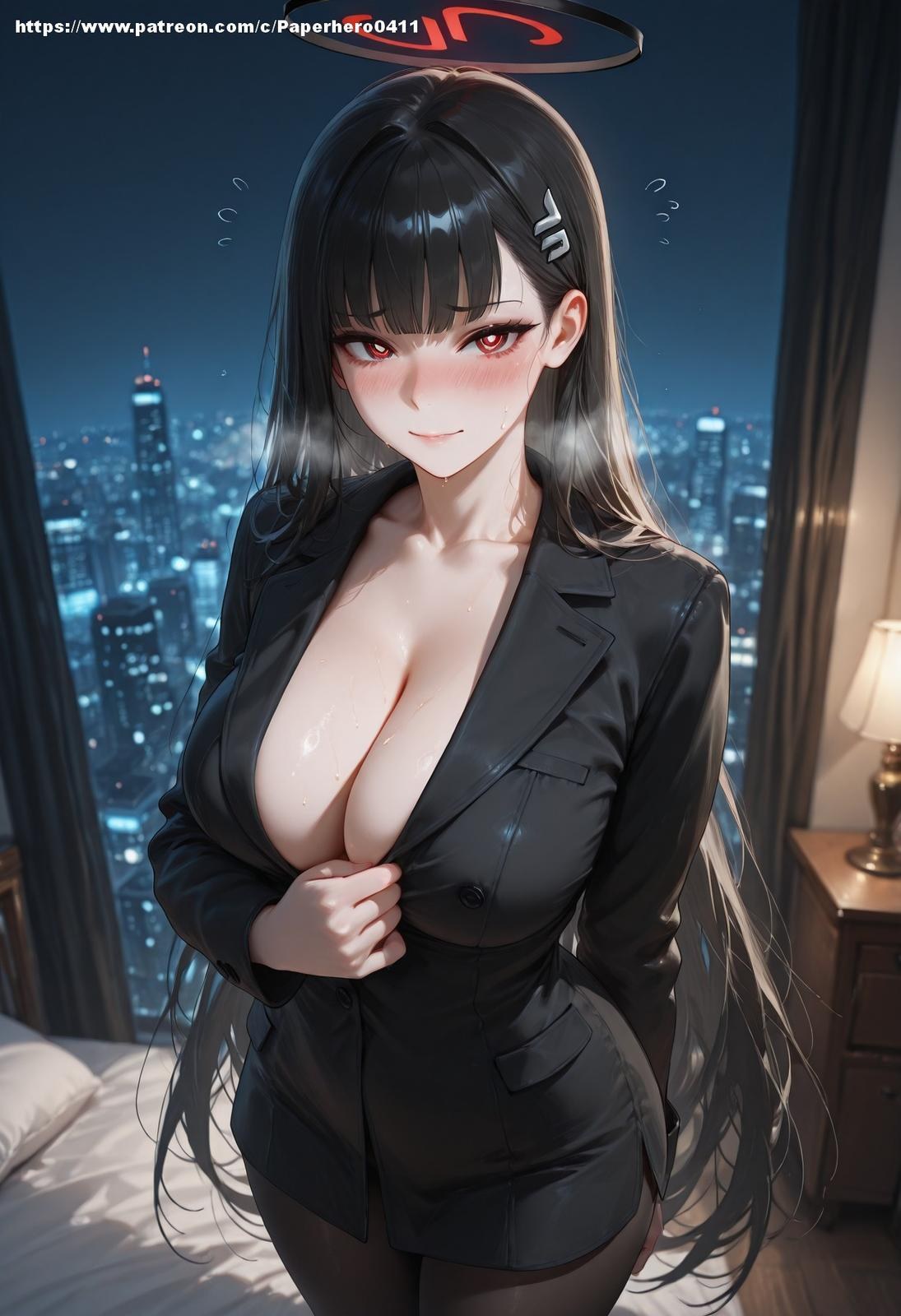 AI Porn - Blue Archive Tsukatsuki Rio Vol.4-5 ถุงน่องดำห้องน้ำ AI 238P