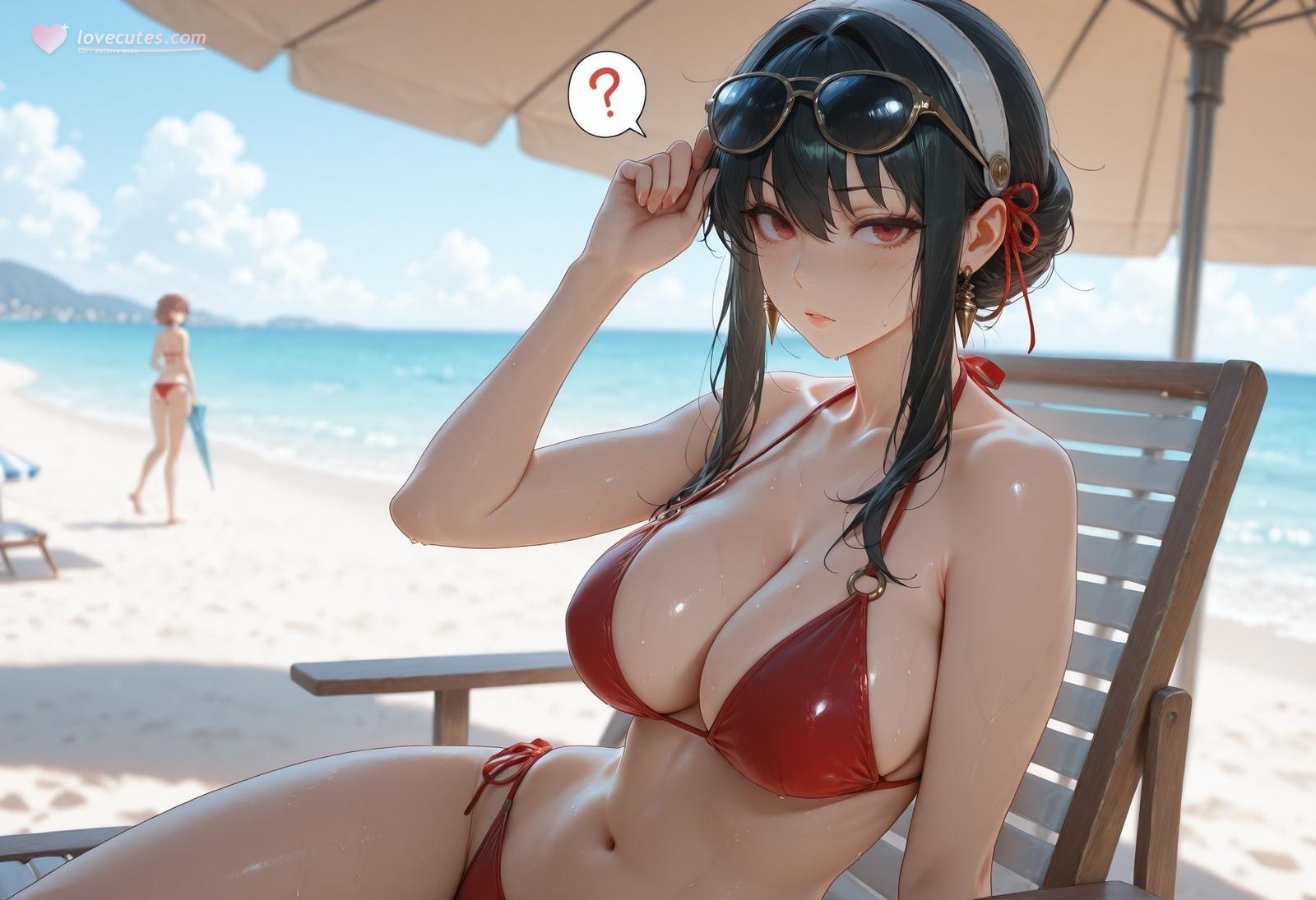 AI Porn - 間諜家家酒 約兒·佛傑：海灘泳裝比基尼濕身 AI 裸圖圖庫 399P