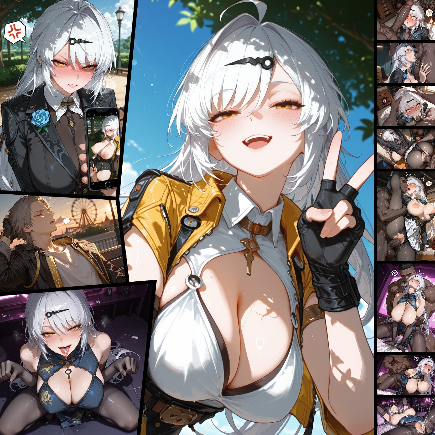 AI Porn - 绝区零 仪玄 Vol.1：黑丝白丝蕾丝内衣 AI 裸图图库 297P