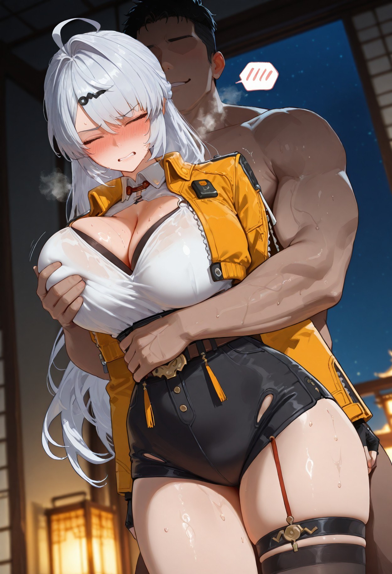 AI Porn - 젠레스 존 제로 의현 Vol.2 블랙 스타킹 란제리 수영복 AI 누드 갤러리 249P