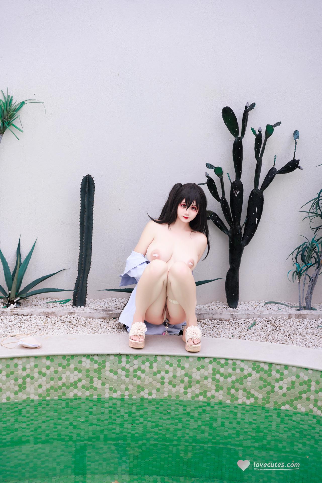 [cosplay] 阿雪雪 - 碧蓝航线 大凤泳装：泳装巨乳美腿大尺度 86P1V