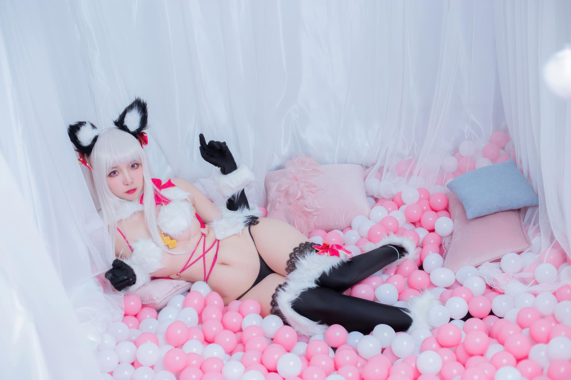 [cosplay] 二佐Nisa - Fate イリヤ 野獣耳ランジェリー 22P