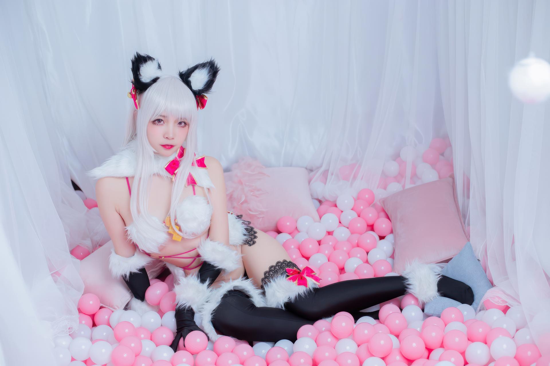 [cosplay] 二佐Nisa - Fate イリヤ 野獣耳ランジェリー 22P