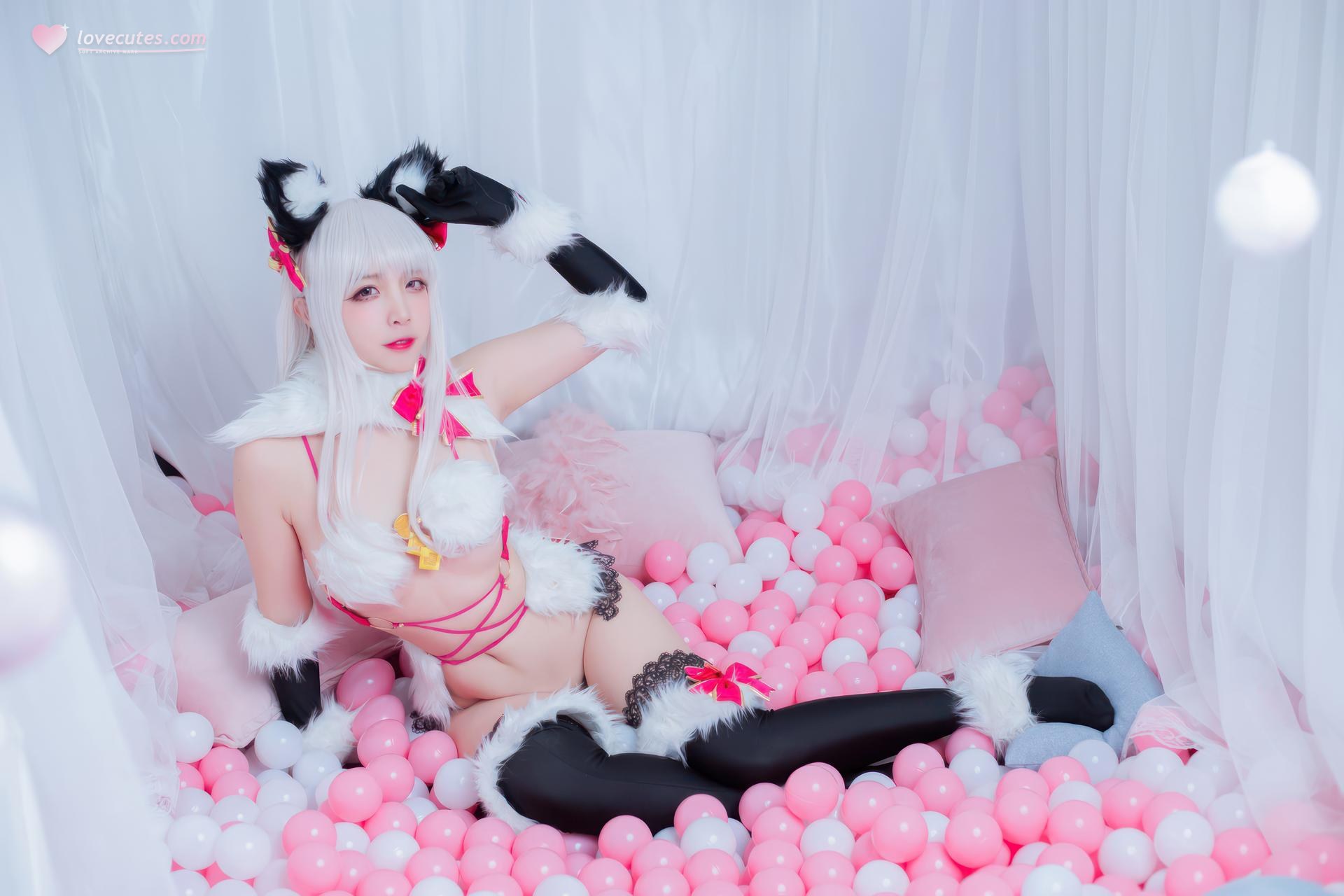 [cosplay] 二佐Nisa - Fate イリヤ 野獣耳ランジェリー 22P
