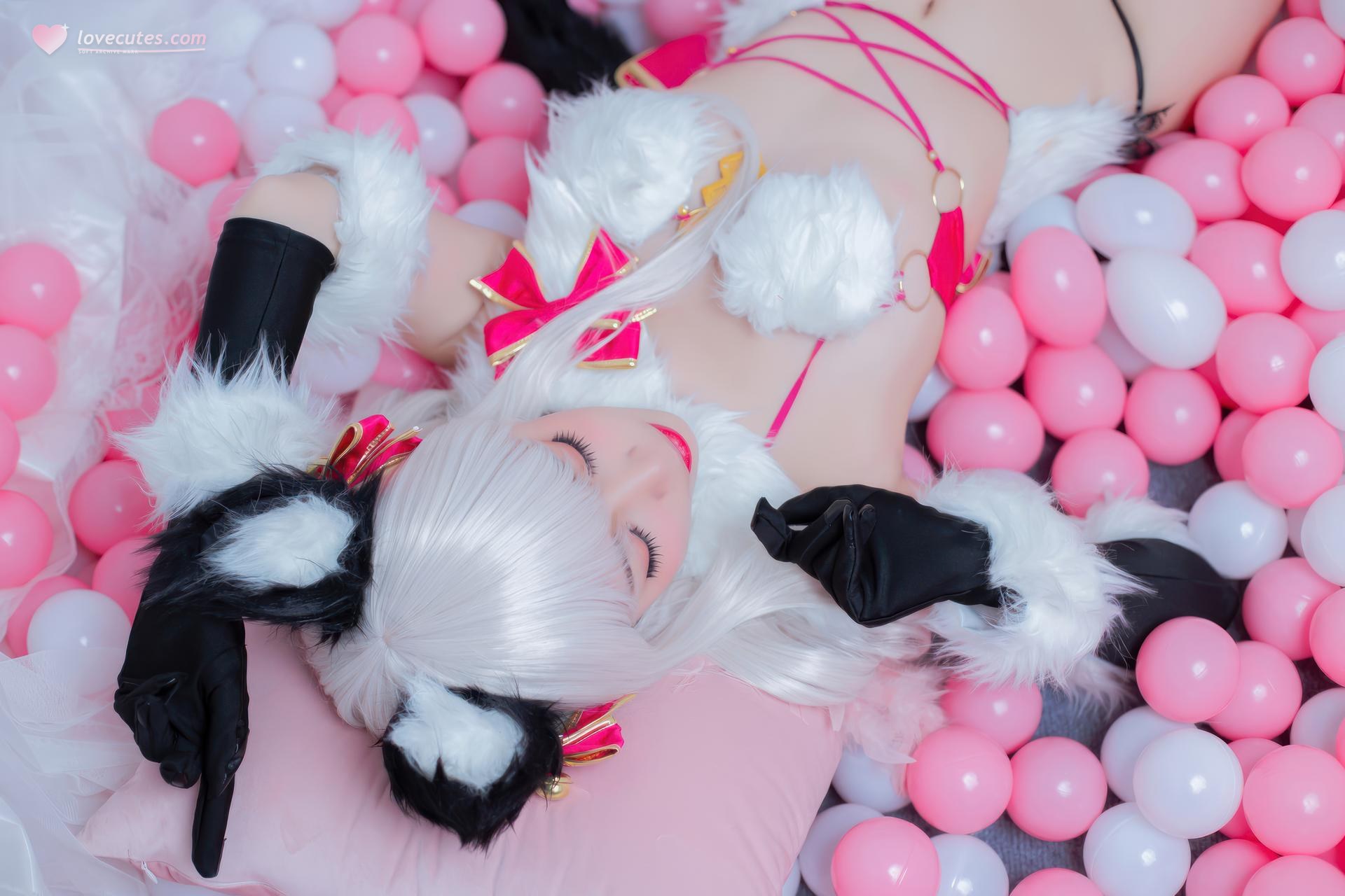 [cosplay] 二佐Nisa - Fate イリヤ 野獣耳ランジェリー 22P