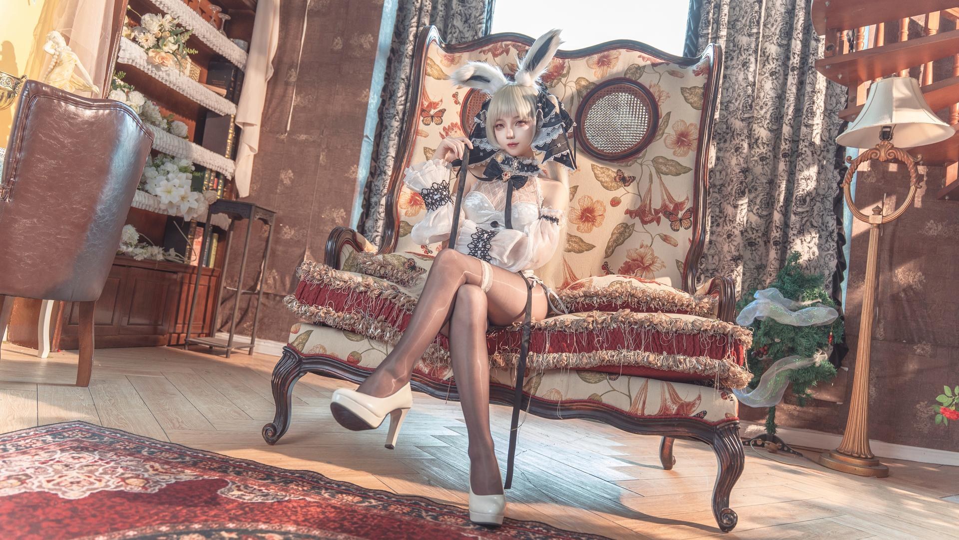[cosplay] 狐玖玖 - 碧藍航線 可畏白兔女郎：兔女郎美腿大尺度還原 25P