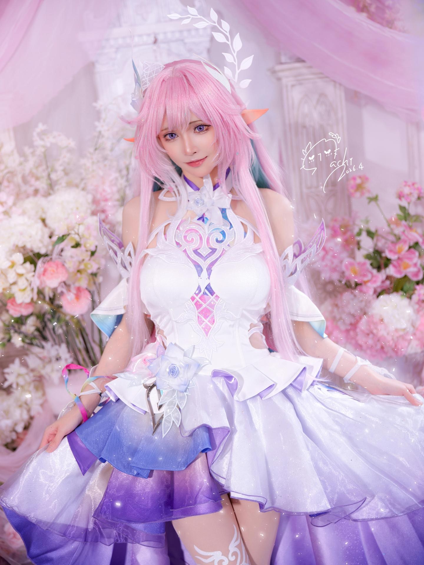 [cosplay] Machi馬吉 - 崩壞 星穹鐵道 Cyrene昔漣：粉髮精靈禮裝大尺度還原 105P