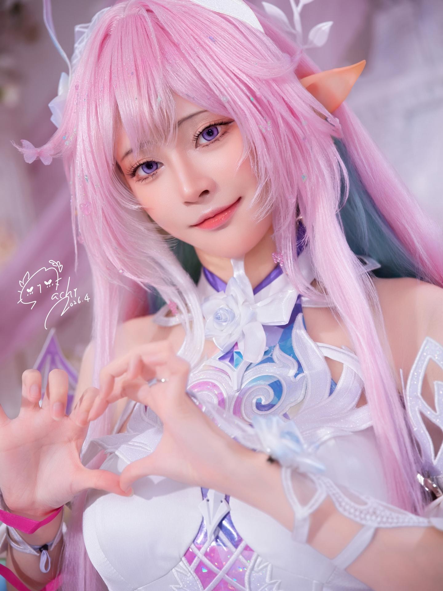 [cosplay] Machi馬吉 - 崩壞 星穹鐵道 Cyrene昔漣：粉髮精靈禮裝大尺度還原 105P