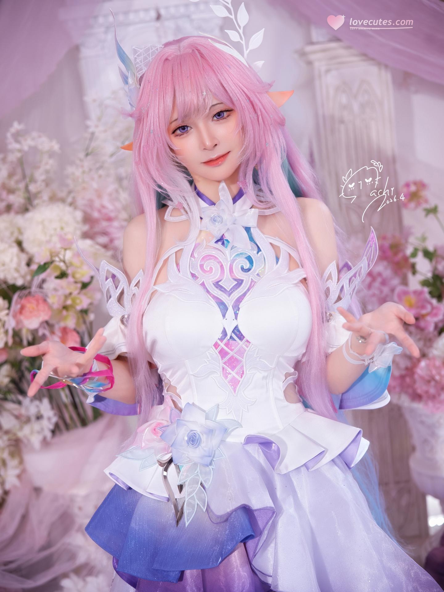 [cosplay] Machi馬吉 - 崩壞 星穹鐵道 Cyrene昔漣：粉髮精靈禮裝大尺度還原 105P
