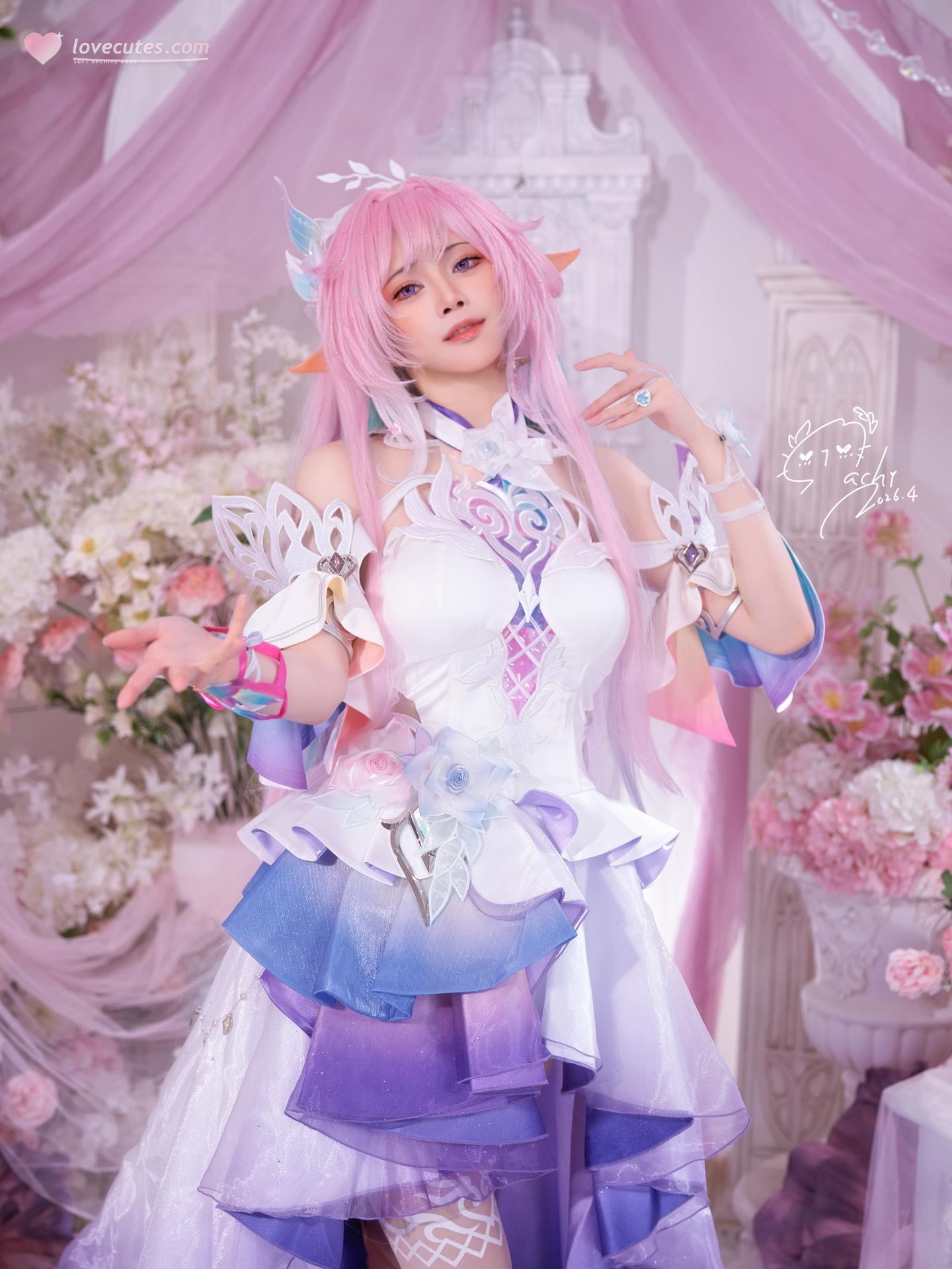 [cosplay] Machi馬吉 - 崩壞 星穹鐵道 Cyrene昔漣：粉髮精靈禮裝大尺度還原 105P