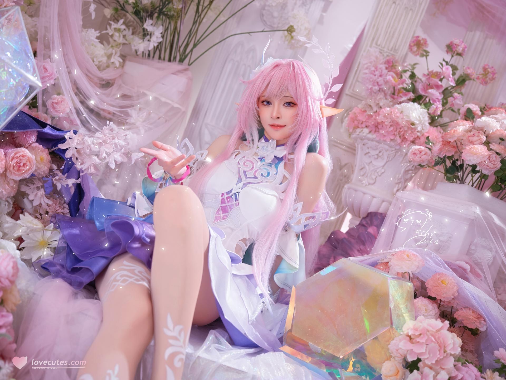 [cosplay] Machi馬吉 - 崩壊：スターレイル Cyrene昔漣 ピンク髪エルフ礼装 105P