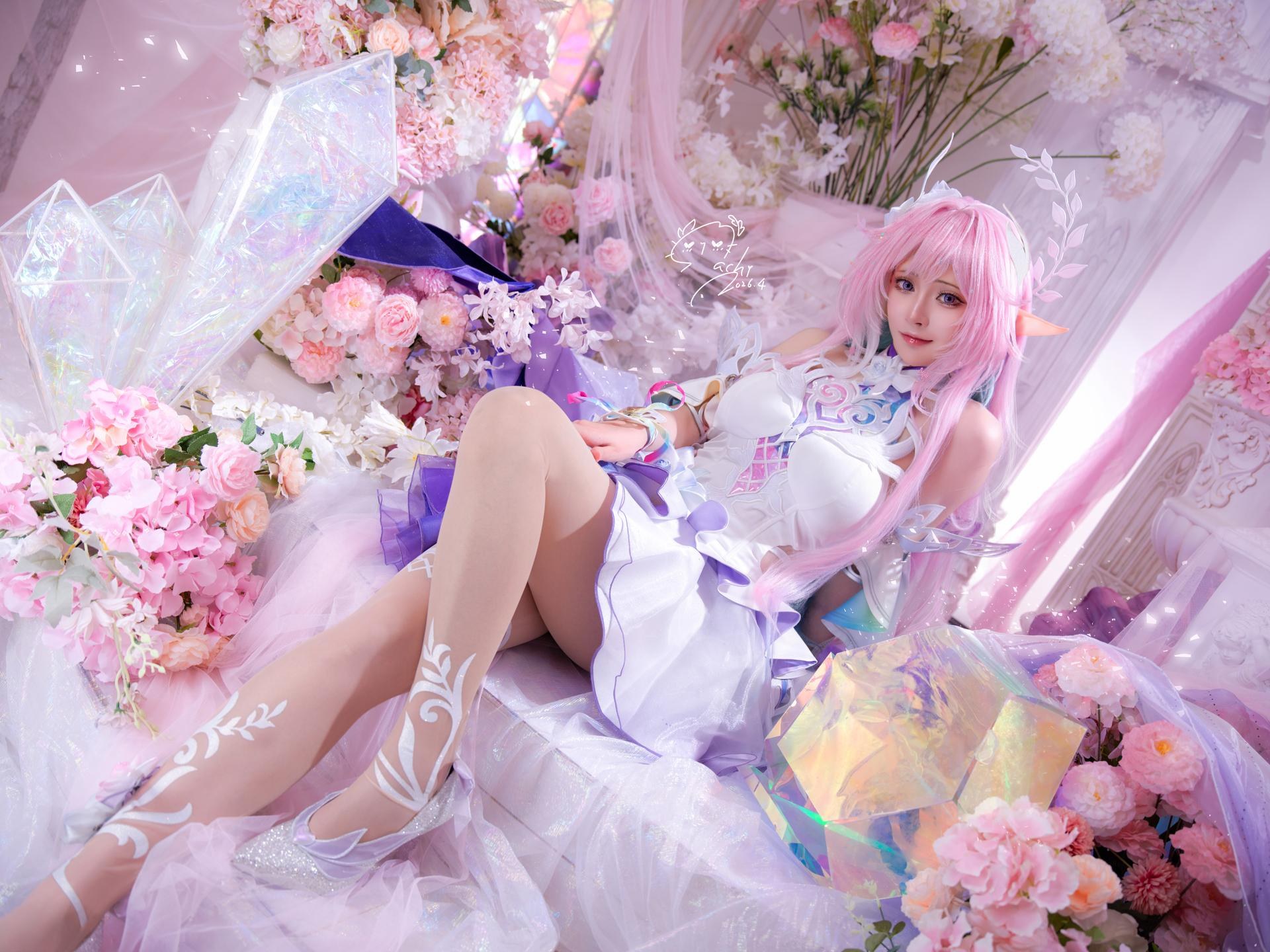 [cosplay] Machi馬吉 - 崩壊：スターレイル Cyrene昔漣 ピンク髪エルフ礼装 105P