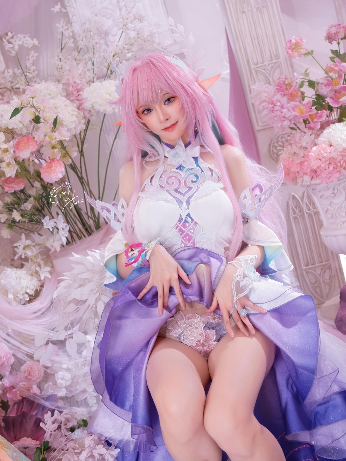 [cosplay] Machi馬吉 - 崩壊：スターレイル Cyrene昔漣 ピンク髪エルフ礼装 105P