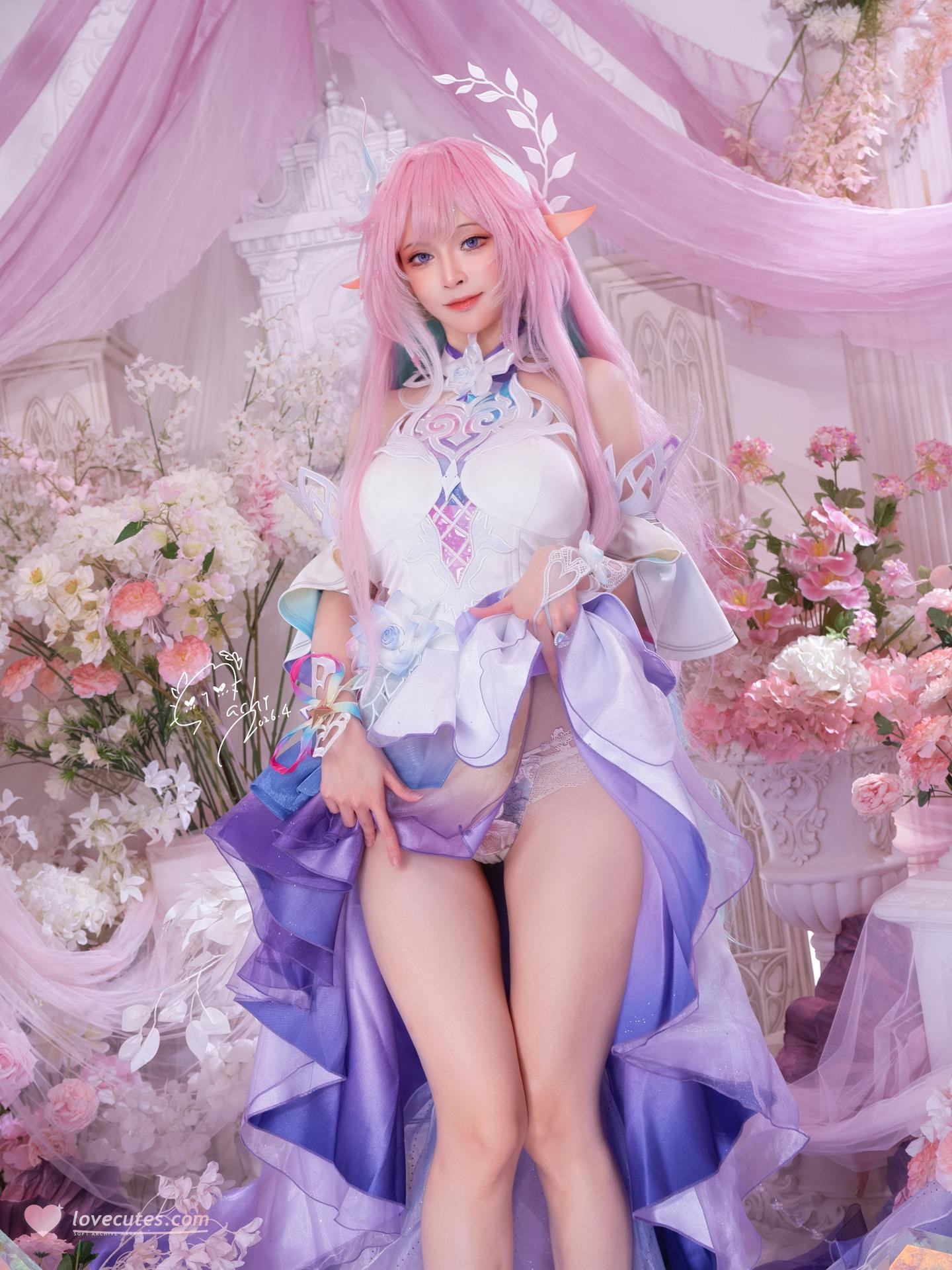 [cosplay] Machi馬吉 - Honkai: Star Rail Cyrene vay le phuc elf toc hong 105P