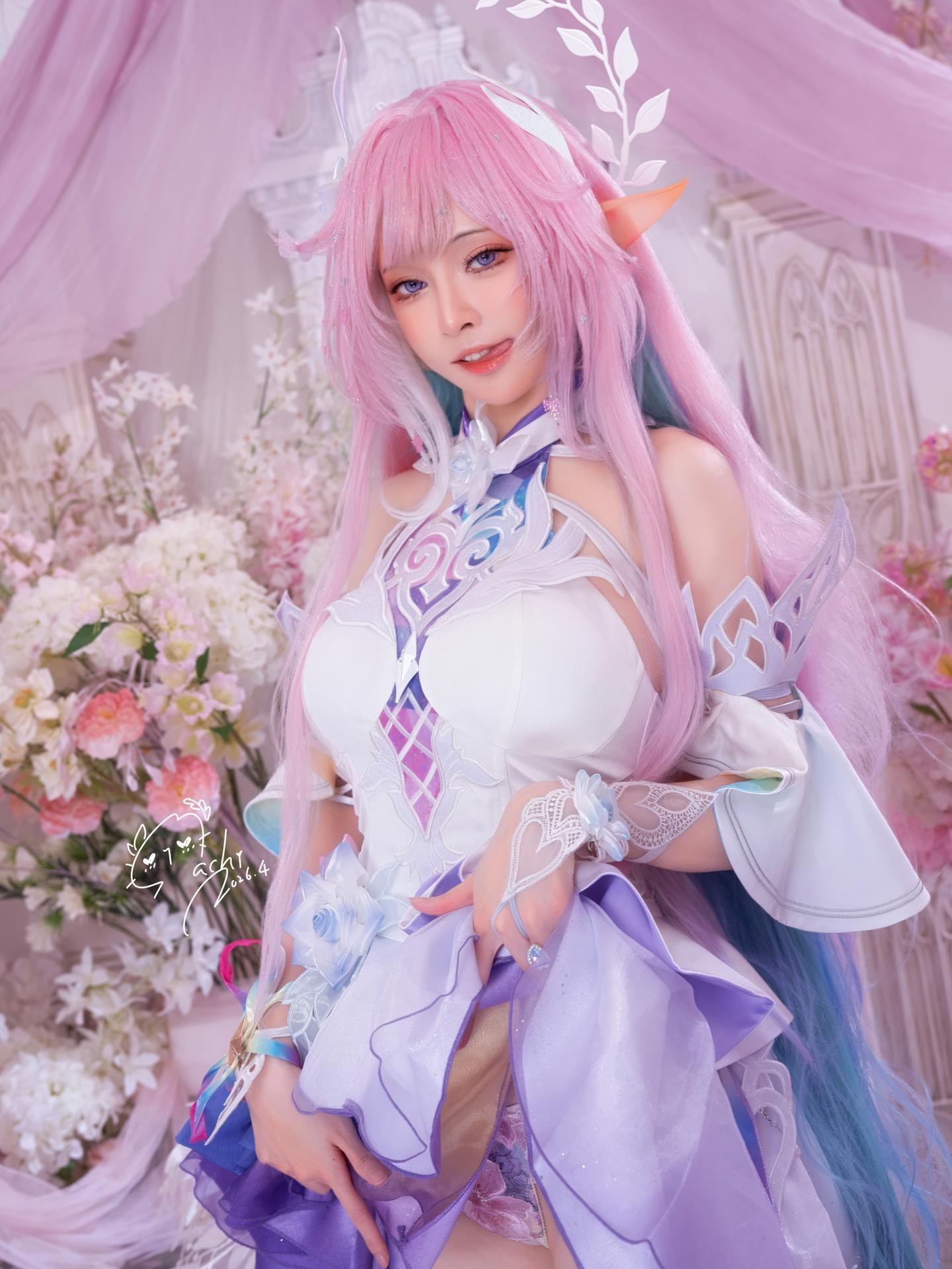 [cosplay] Machi馬吉 - Honkai: Star Rail Cyrene vay le phuc elf toc hong 105P