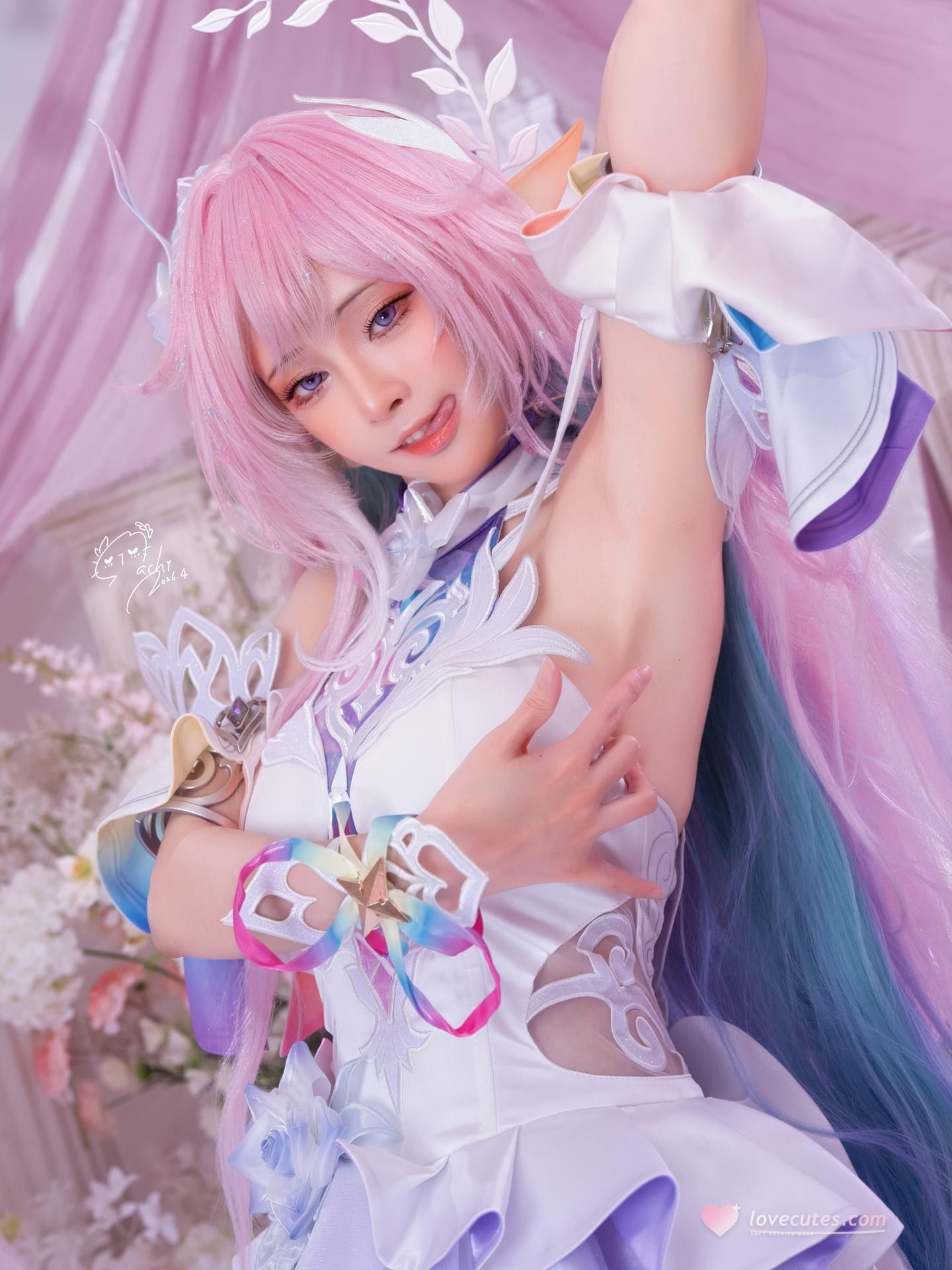 [cosplay] Machi馬吉 - Honkai: Star Rail Cyrene vay le phuc elf toc hong 105P