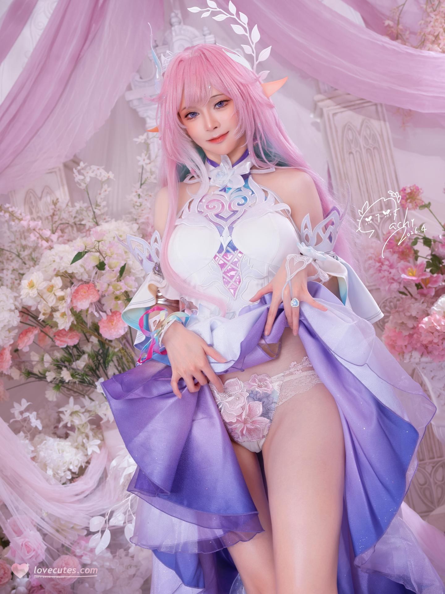 [cosplay] Machi馬吉 - Honkai: Star Rail Cyrene vay le phuc elf toc hong 105P