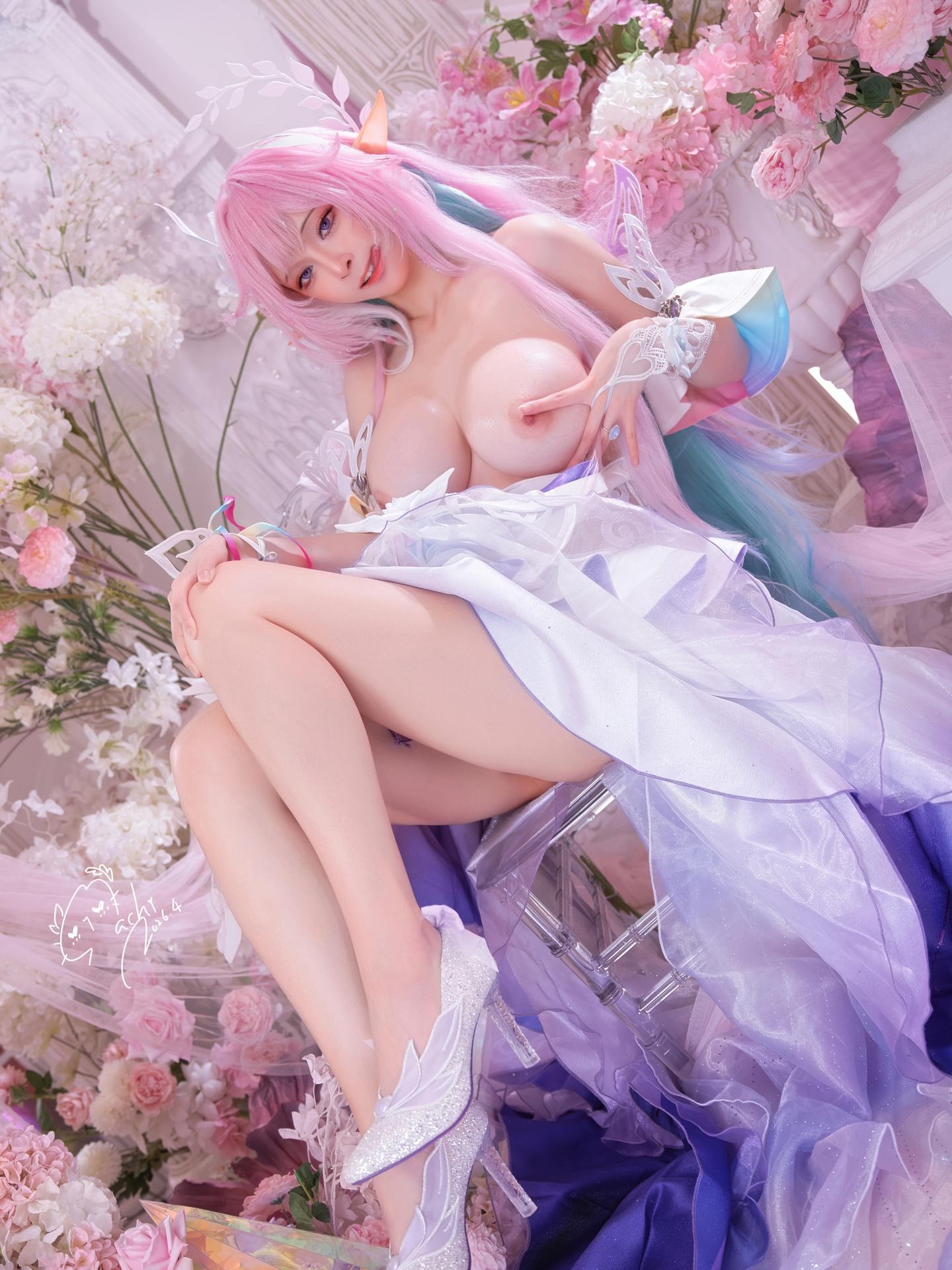 [cosplay] Machi馬吉 - 崩坏 星穹铁道 Cyrene昔涟：粉发精灵礼装大尺度还原 105P