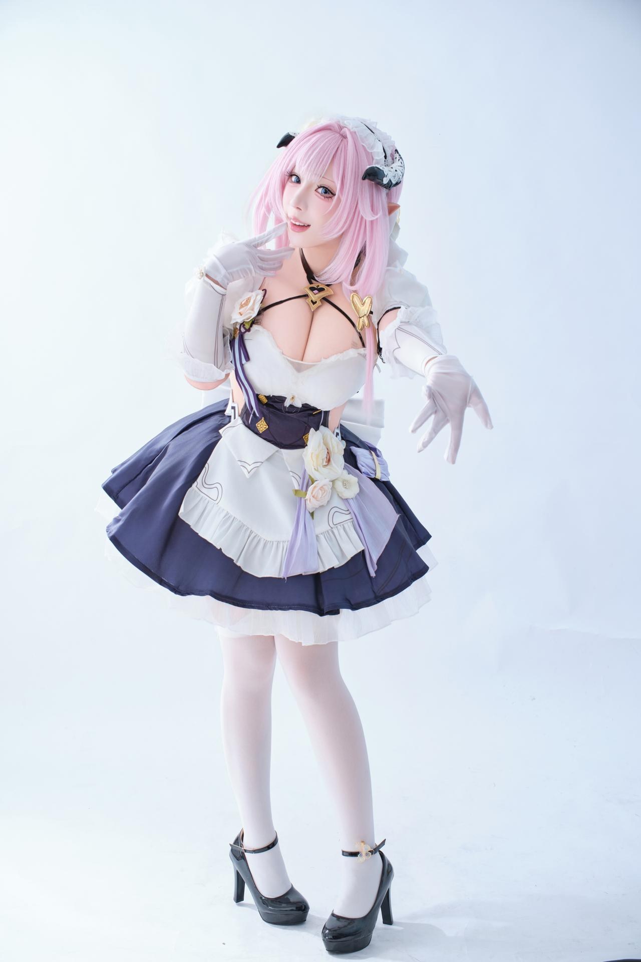 [cosplay] 胡桃猫Kurumineko - 崩壊3rd エリシア メイド服：大尺度キャラ再現 125P3V