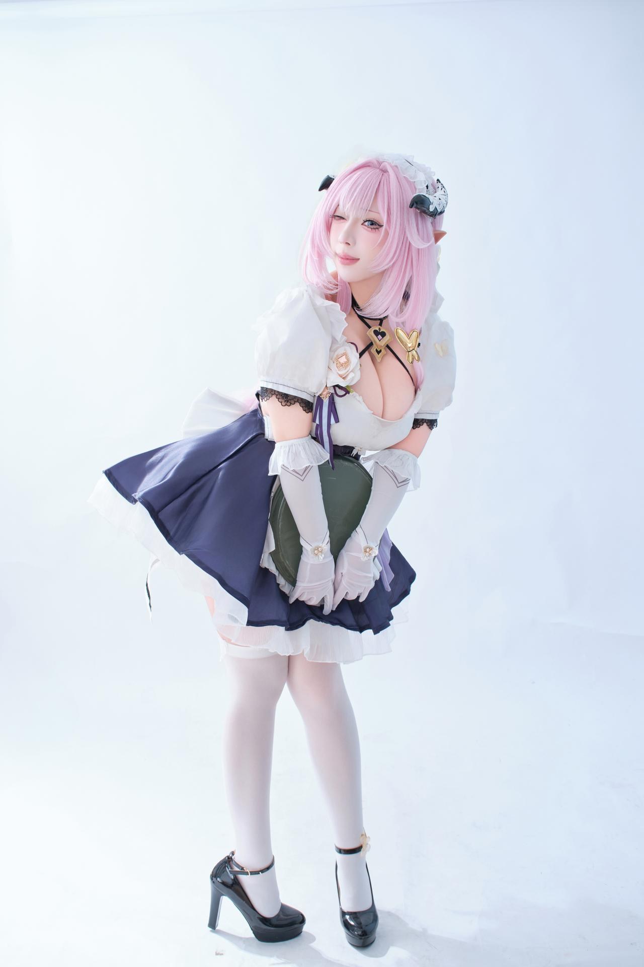 [cosplay] 胡桃猫Kurumineko - 崩壊3rd エリシア メイド服：大尺度キャラ再現 125P3V