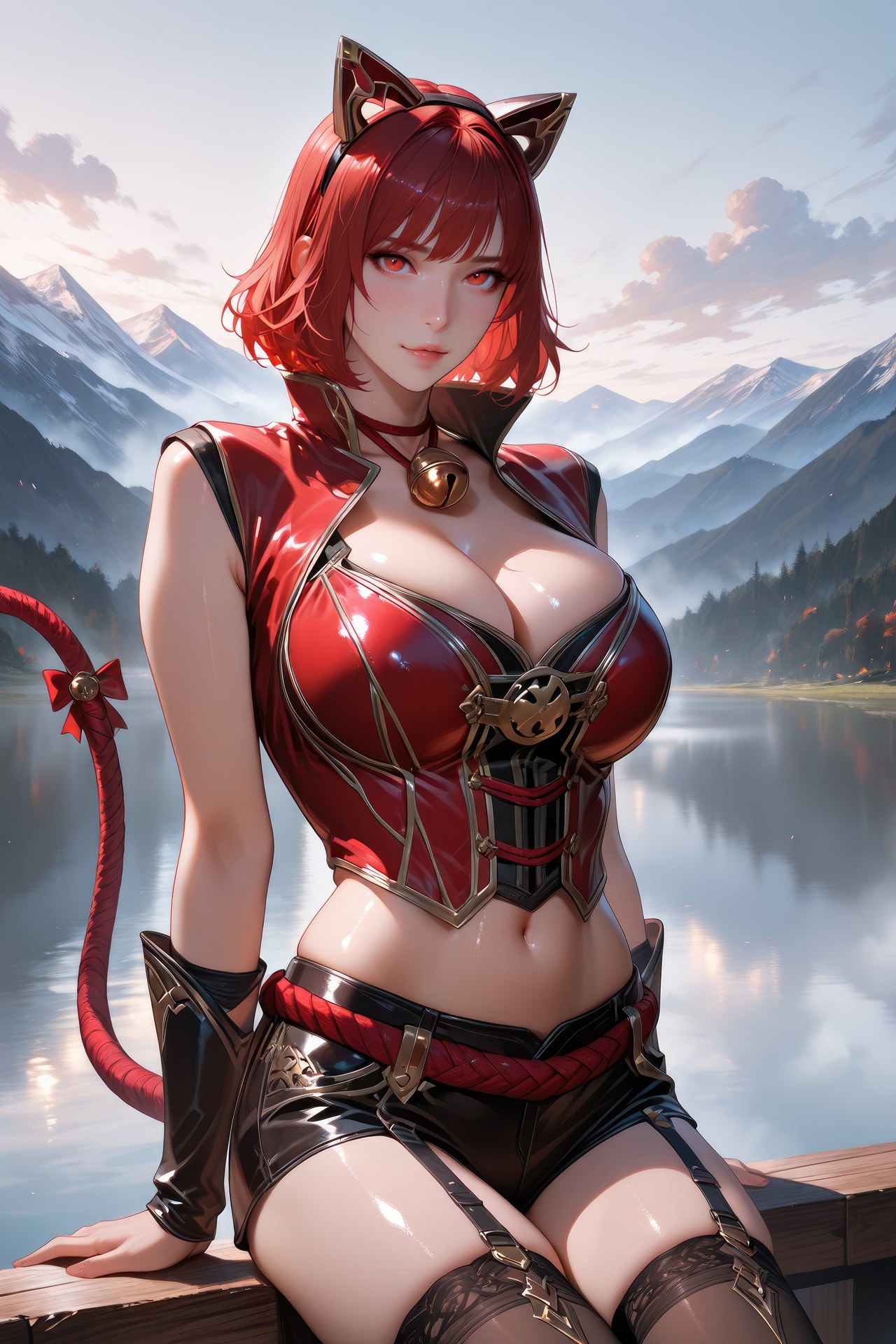 AI Generated Anime Girl - Douluo Dalu Catgirl ถุงน่องดำ, ชุดรัดรูป, ชุดว่ายน้ำ, บิกินี, ลุคเปียกน้ำ แกลเลอรี AI 752P