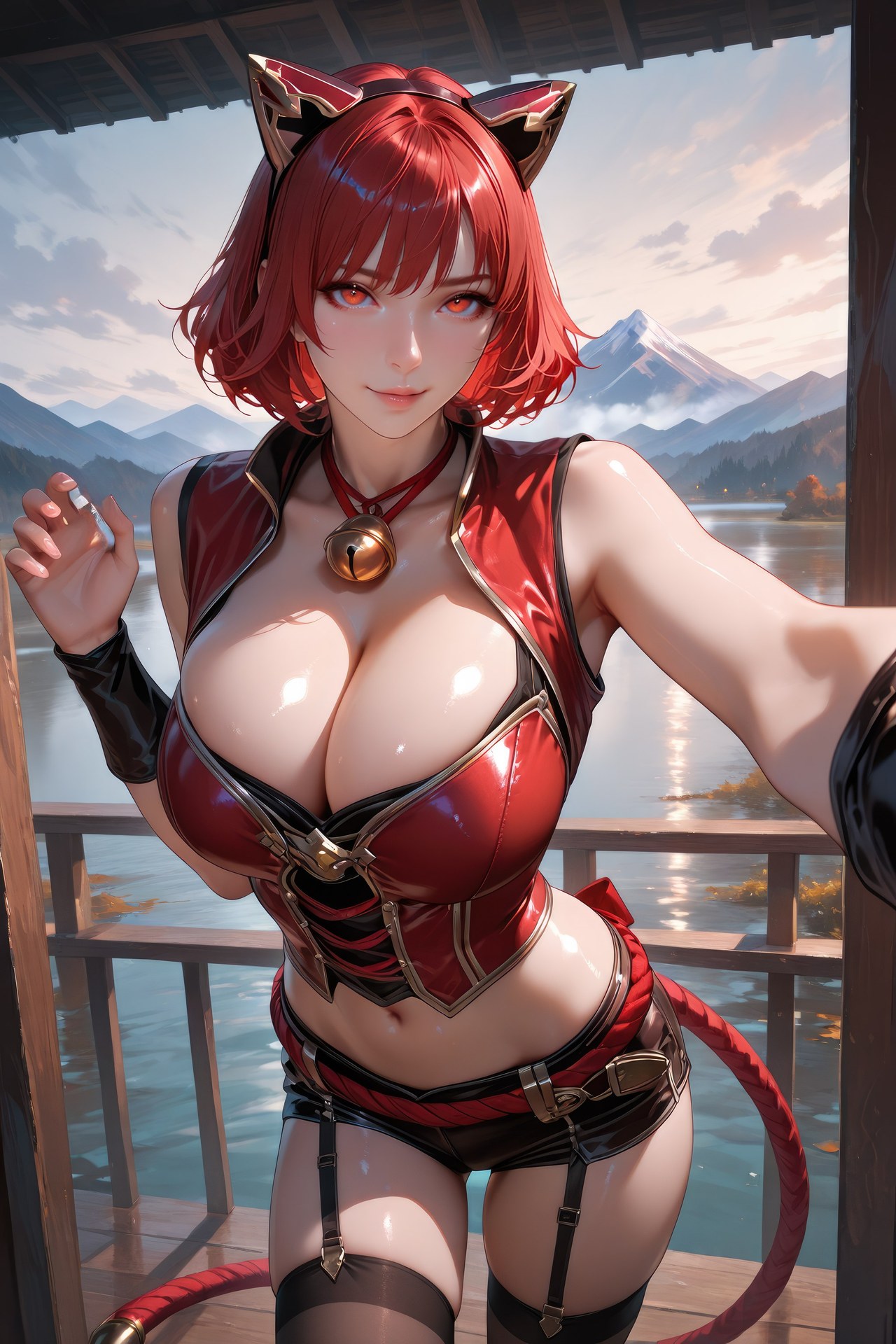 AI Generated Anime Girl - 斗羅大陸 貓女：黑絲緊身衣泳裝比基尼濕身角色圖集 752P