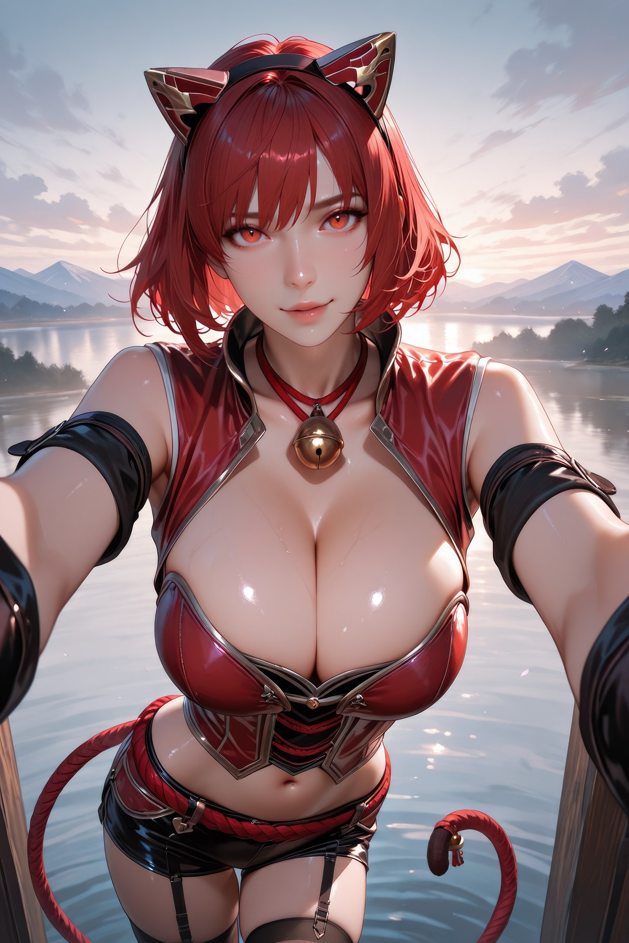 AI Generated Anime Girl - 斗羅大陸 貓女：黑絲緊身衣泳裝比基尼濕身角色圖集 752P