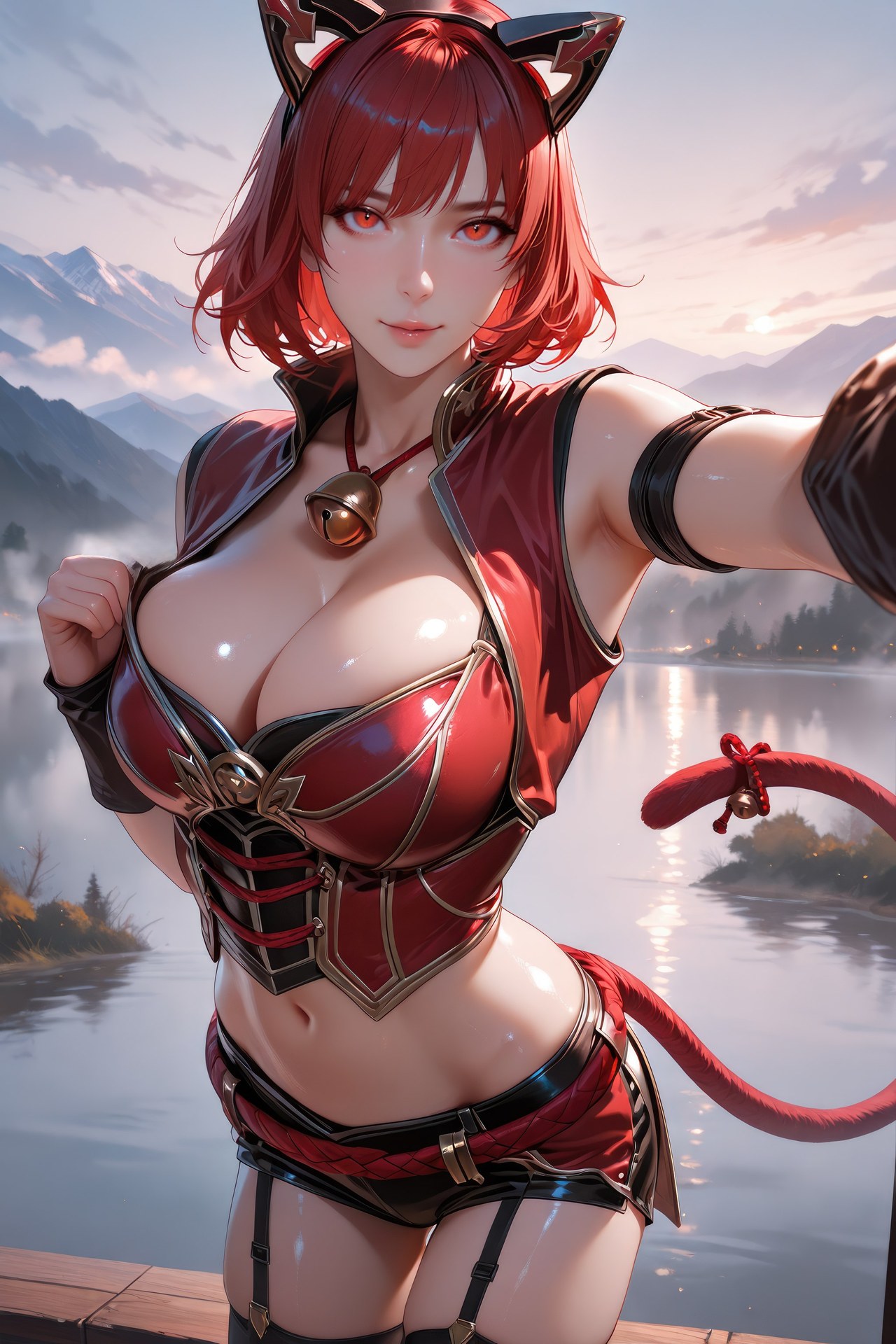 AI Generated Anime Girl - 斗羅大陸 貓女：黑絲緊身衣泳裝比基尼濕身角色圖集 752P