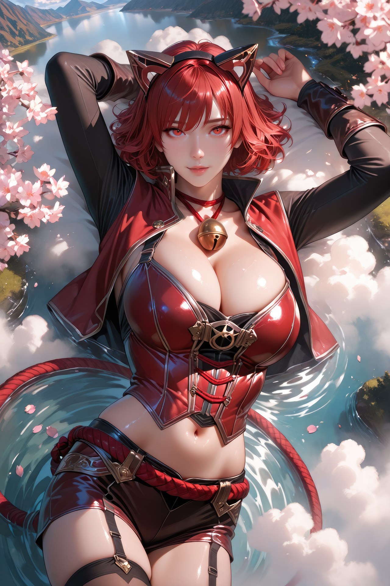 AI Generated Anime Girl - 斗罗大陆 猫女：黑丝紧身衣泳装比基尼湿身角色图集 752P