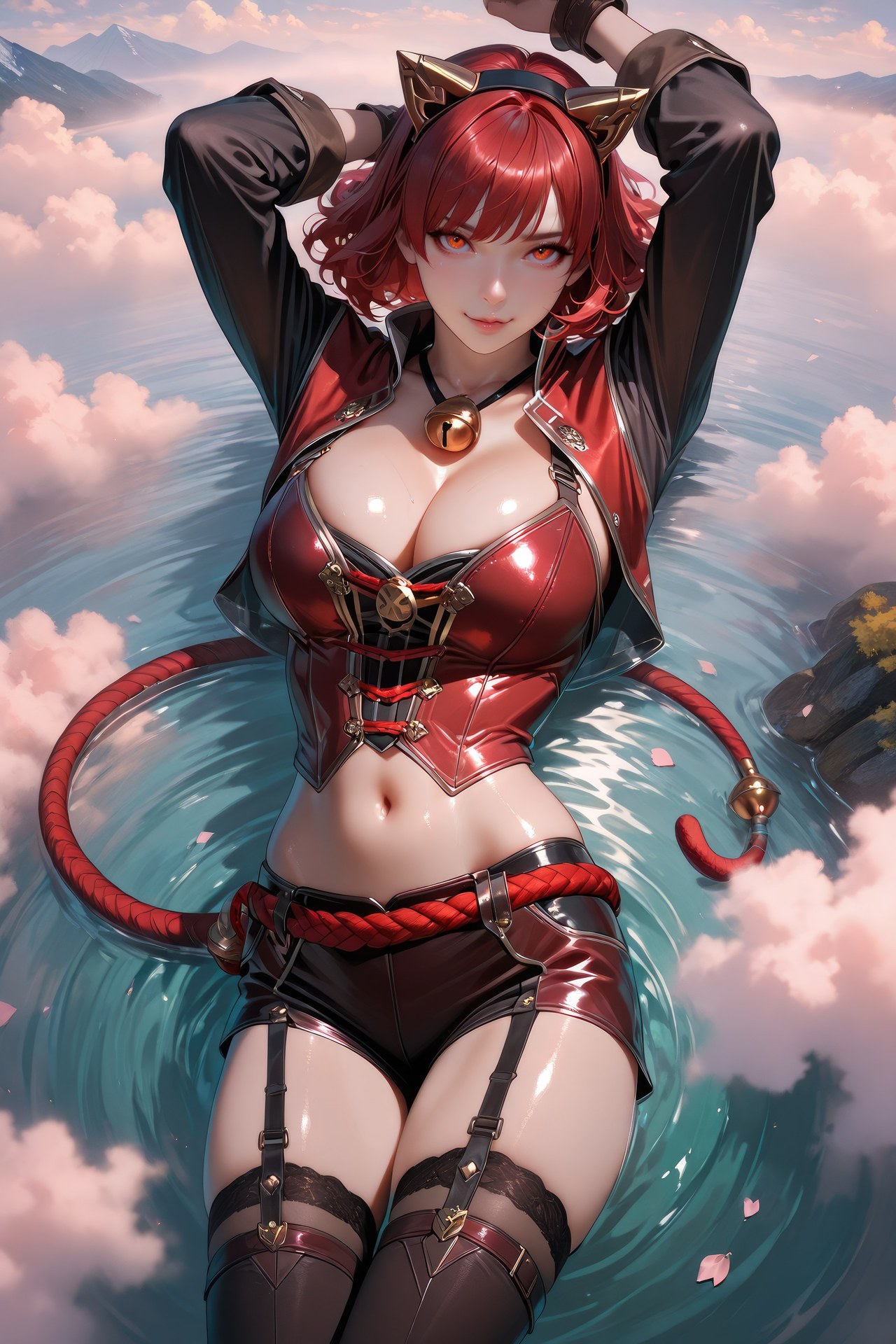 AI Generated Anime Girl - 斗罗大陆 猫女：黑丝紧身衣泳装比基尼湿身角色图集 752P