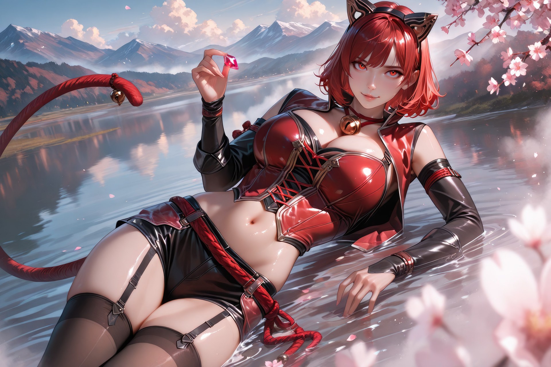 AI Generated Anime Girl - 斗罗大陆 猫女：黑丝紧身衣泳装比基尼湿身角色图集 752P
