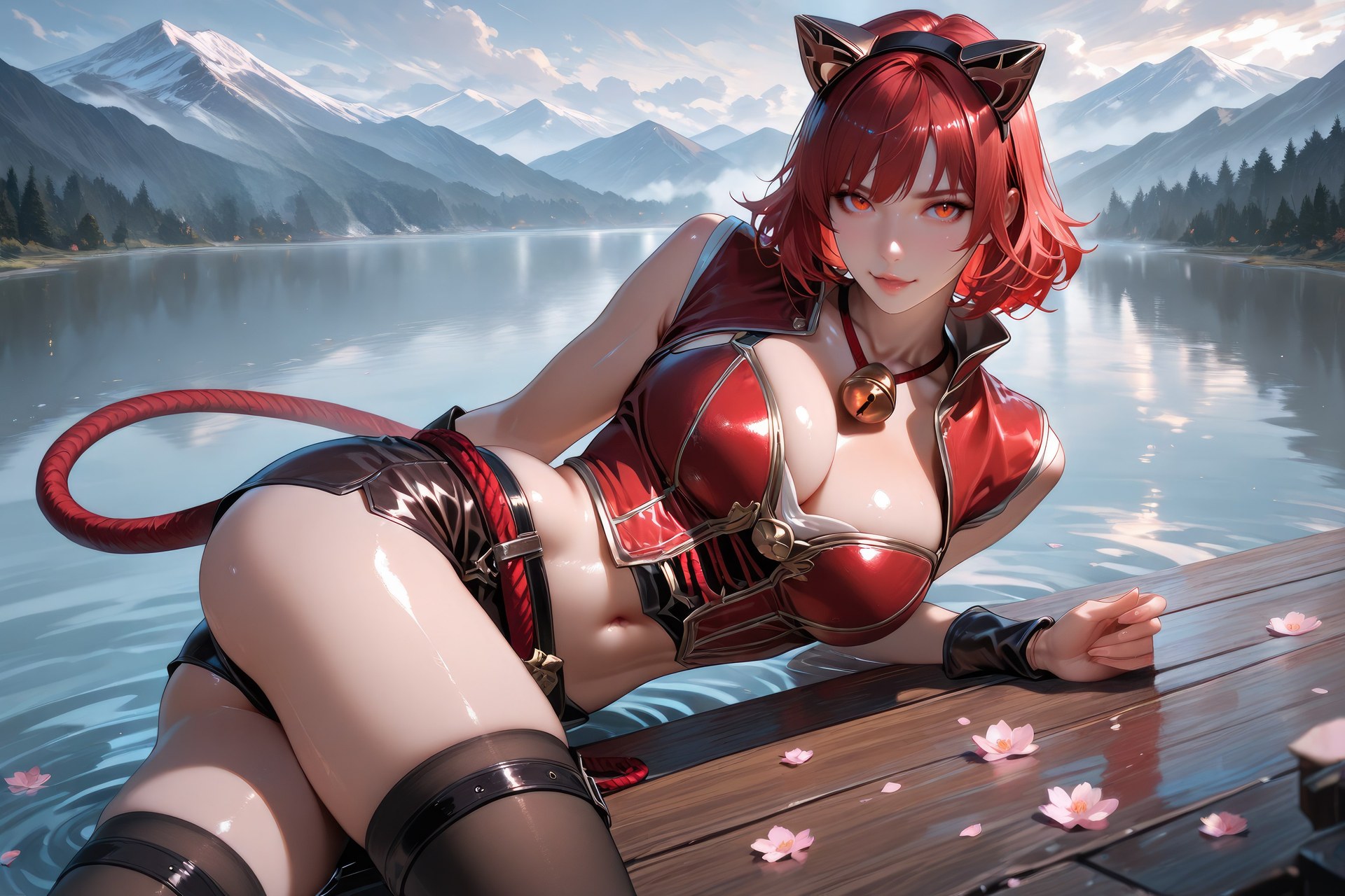 AI Generated Anime Girl - 斗罗大陆 猫女：黑丝紧身衣泳装比基尼湿身角色图集 752P