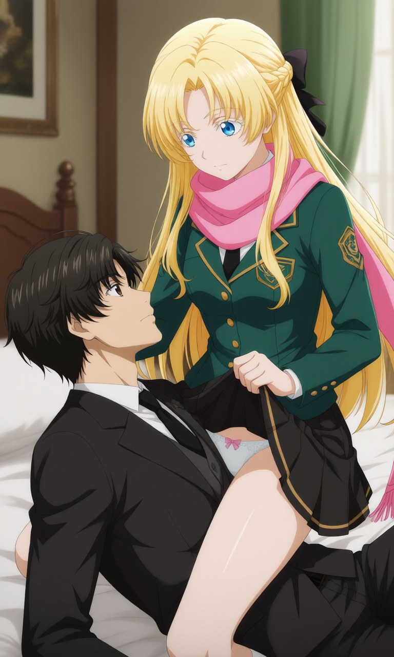 AI Generated Anime Girl - 詭秘之主 克萊恩 x 龍族 零：學生裝露點角色圖集 207P
