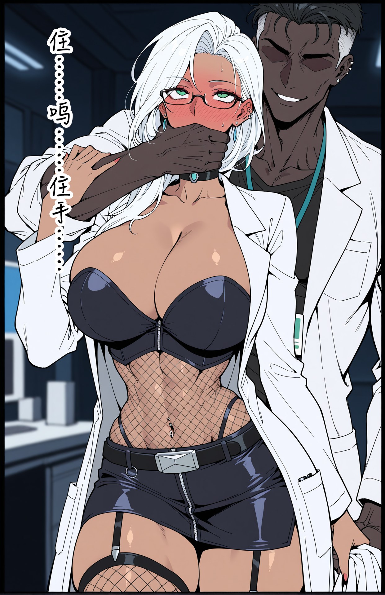 AI Generated Anime Girl - pixiv Alucard black stockings, lace lingerie, bodysuit, uniform styling Review Gallery 480P