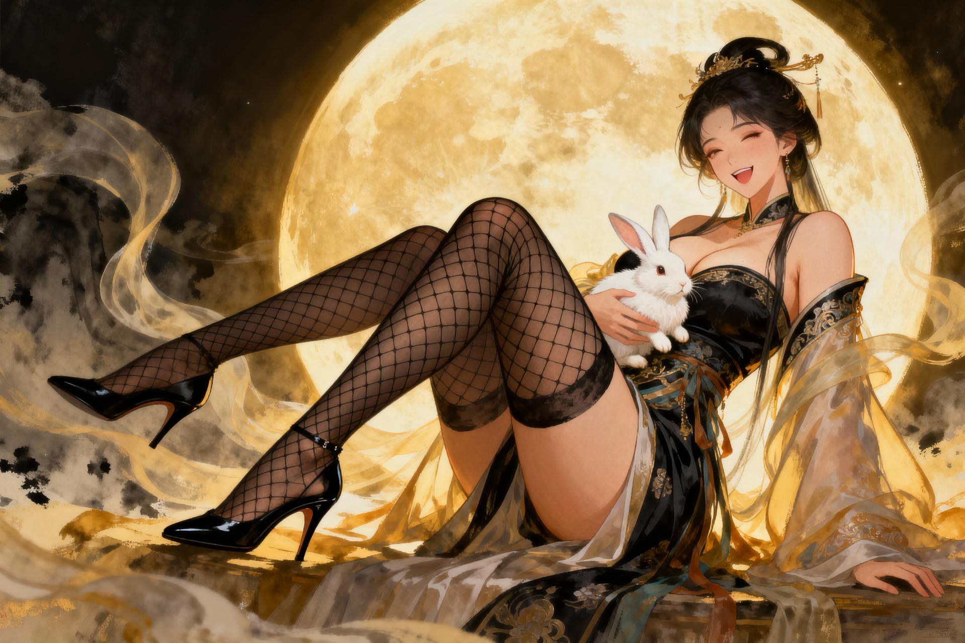 AI Generated Anime Girl - pixiv Alucard：黑絲蕾絲內衣緊身衣學生裝濕身露穴角色圖集 480P