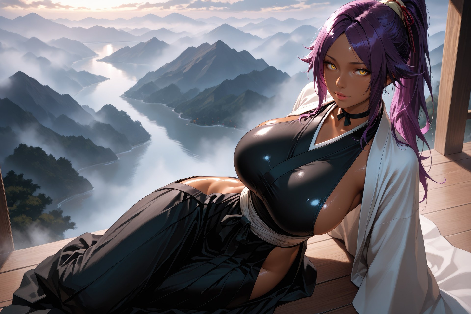 AI Generated Anime Girl - Bleach Yoruichi Shihoin đồ bó sát bộ sưu tập AI 955P