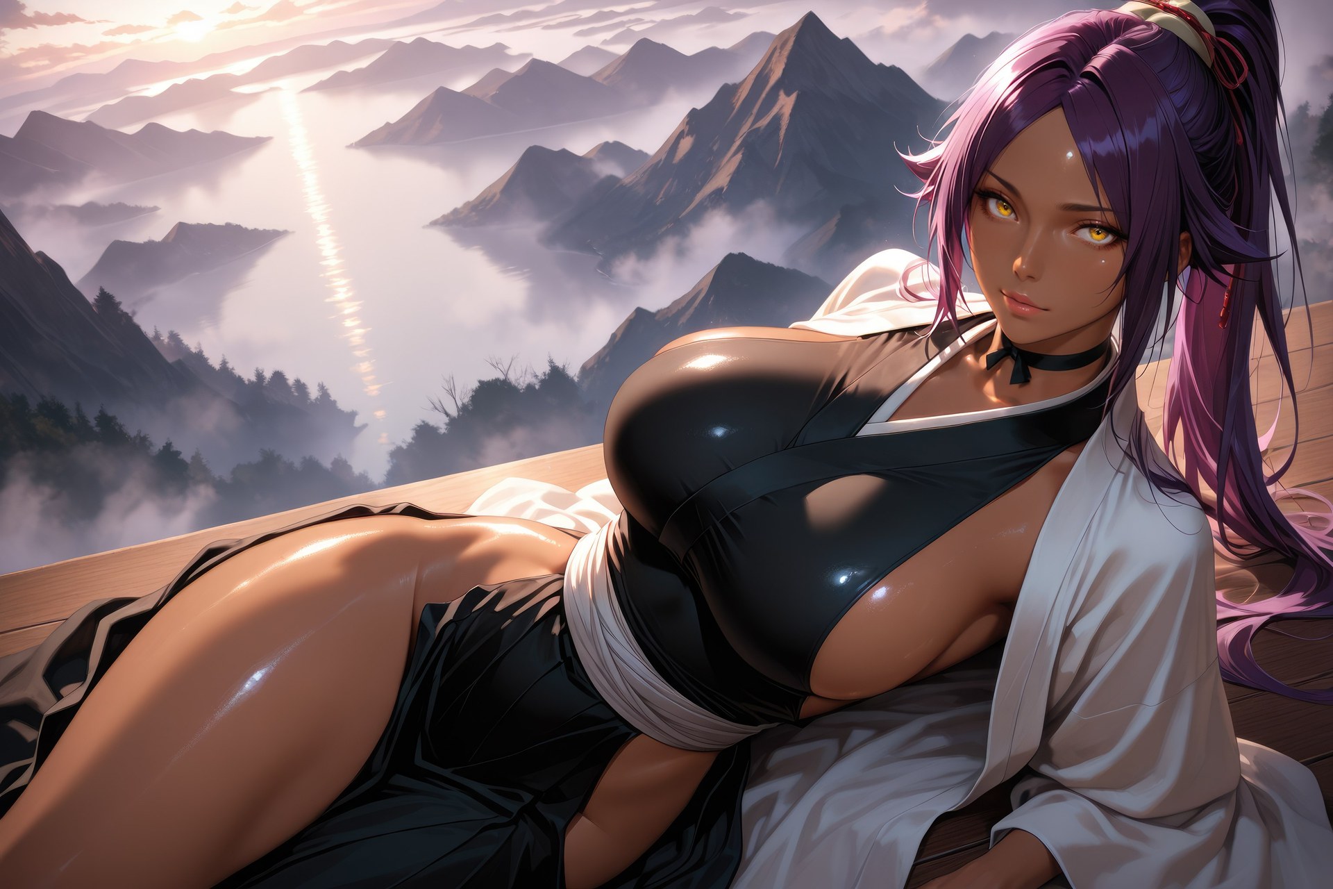 AI Generated Anime Girl - Bleach Yoruichi Shihoin đồ bó sát bộ sưu tập AI 955P