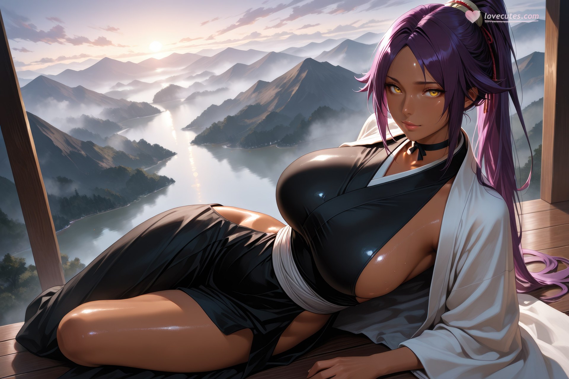 AI Generated Anime Girl - Bleach Yoruichi Shihoin đồ bó sát bộ sưu tập AI 955P