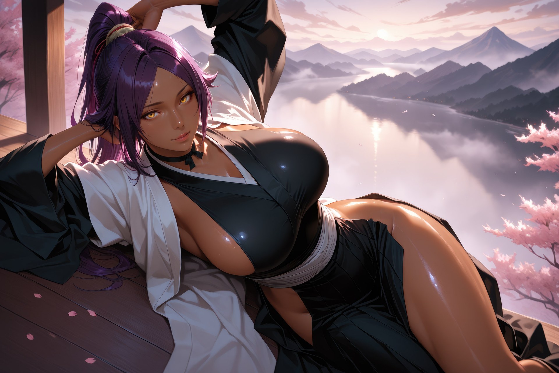 AI Generated Anime Girl - Bleach Yoruichi Shihoin đồ bó sát bộ sưu tập AI 955P